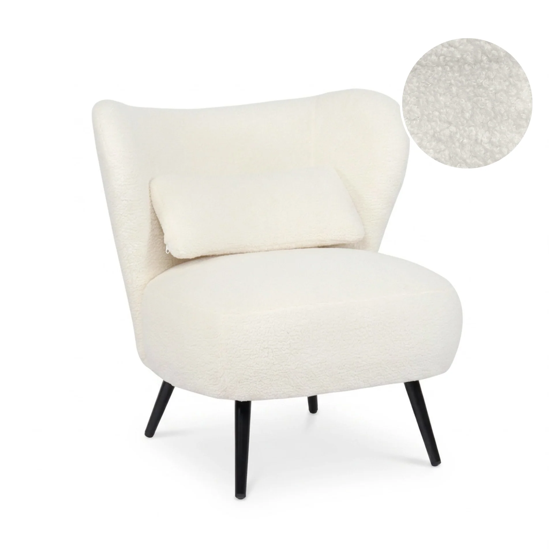 Nook Boucle Armchair - White - Image 7
