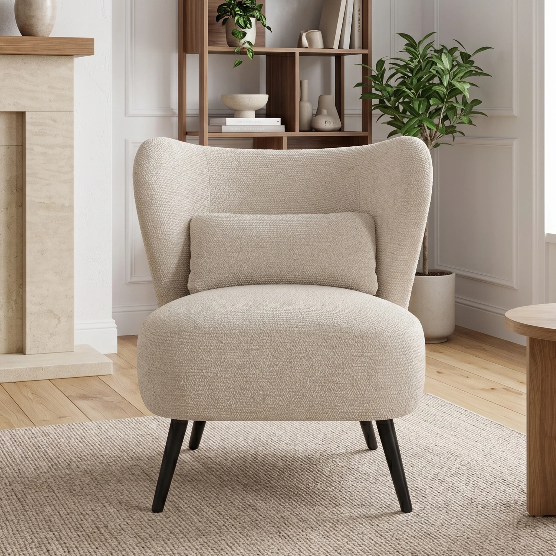 Nook Chenille Armchair - Light Khaki - Image 3