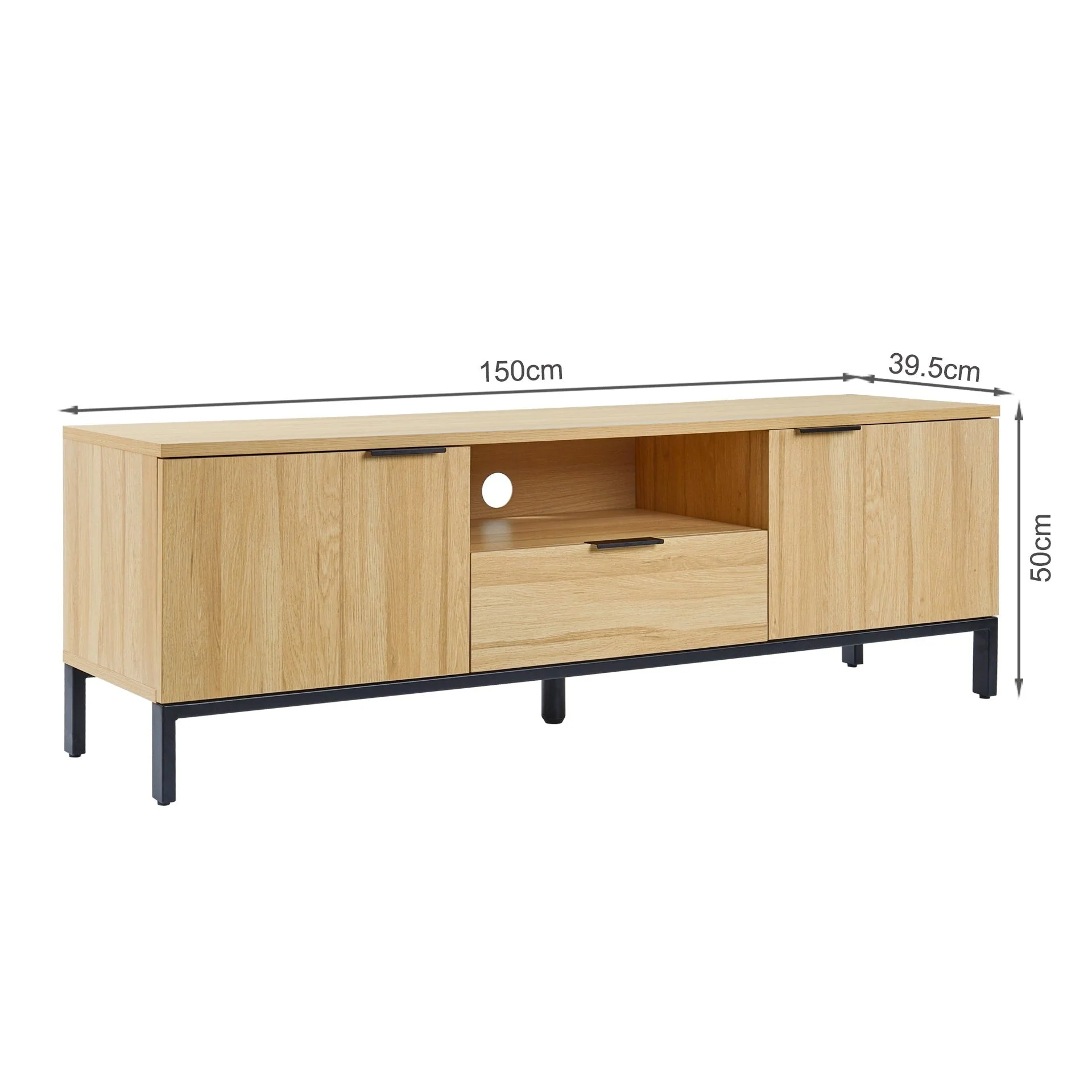 Ocala 1.5m Entertainment Unit - Oak - Image 15