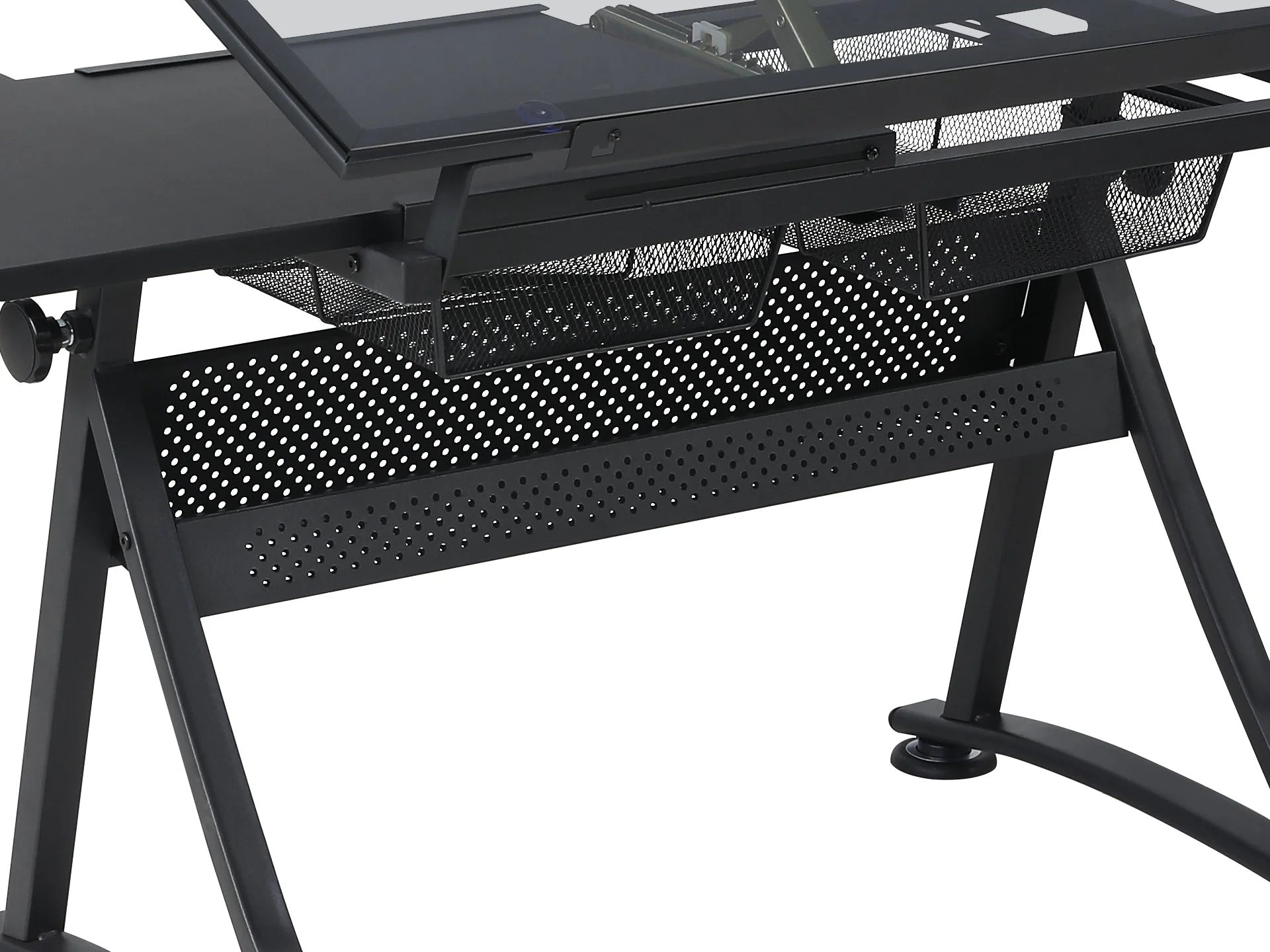 Oliver Height Adjustable Drafting Table with Stool - Black - Image 8