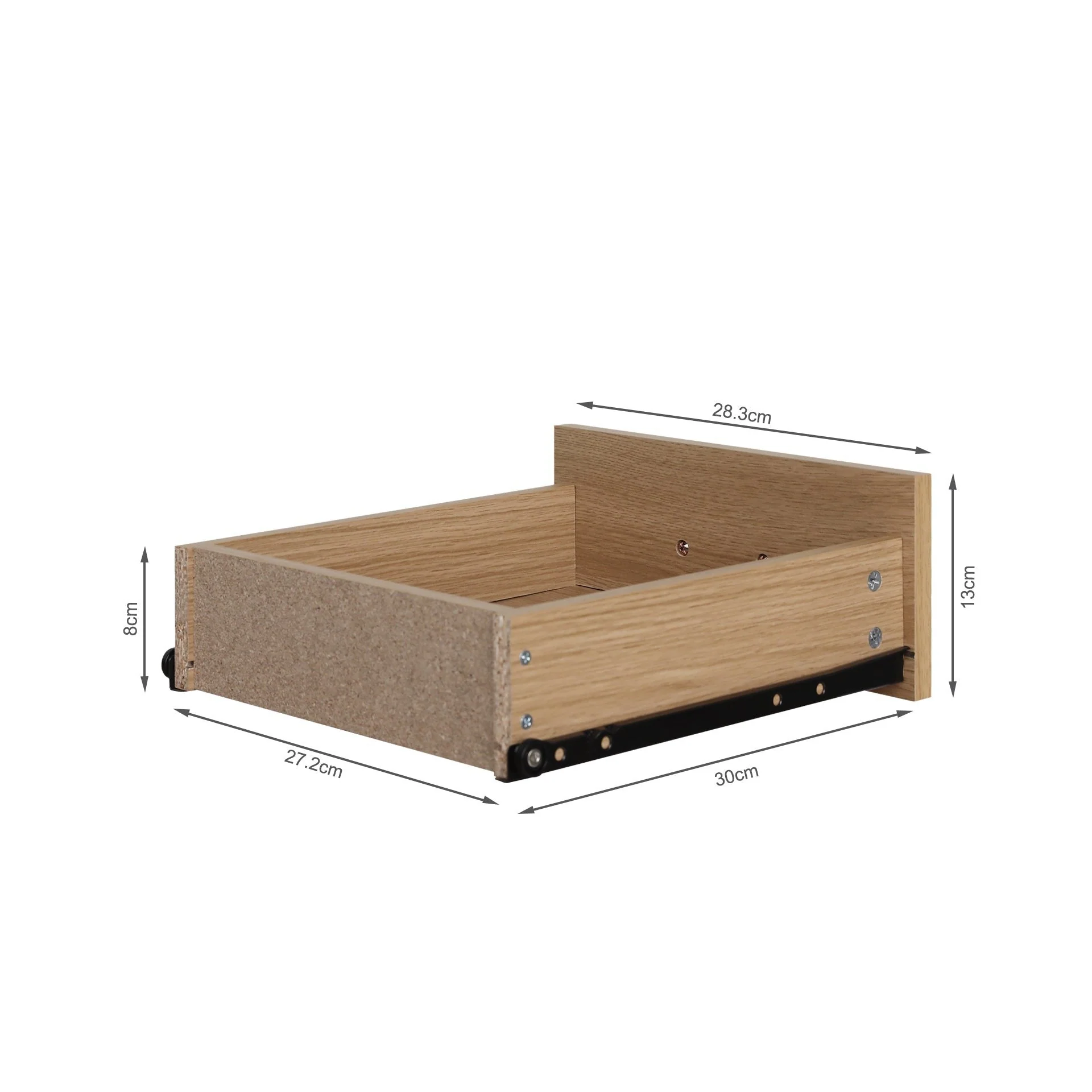 Olsen 2 Drawer Bedside Table - Oak - Image 12