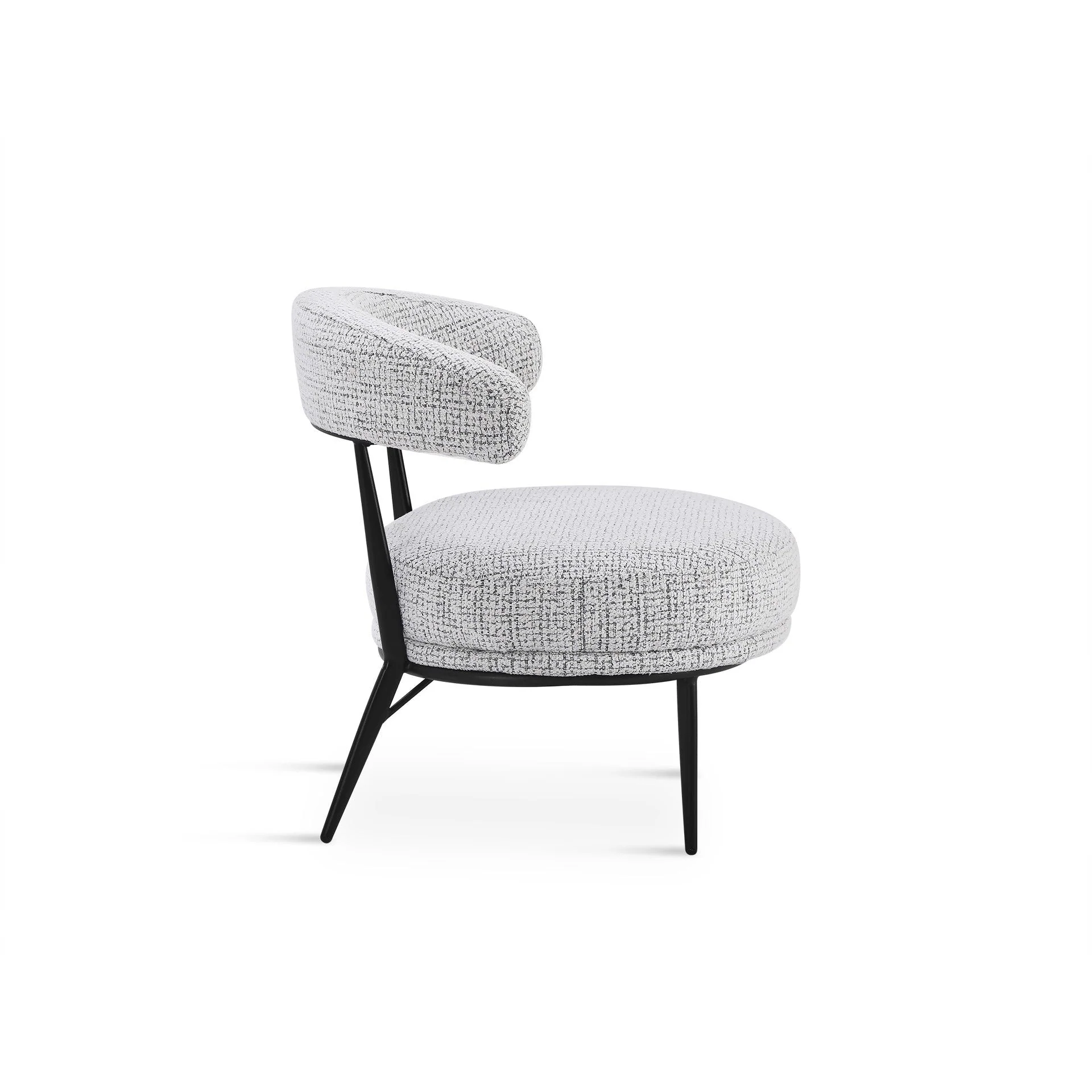 Opal Fabric Lounge Chair - Set of 2 - Greyish White - Image 5