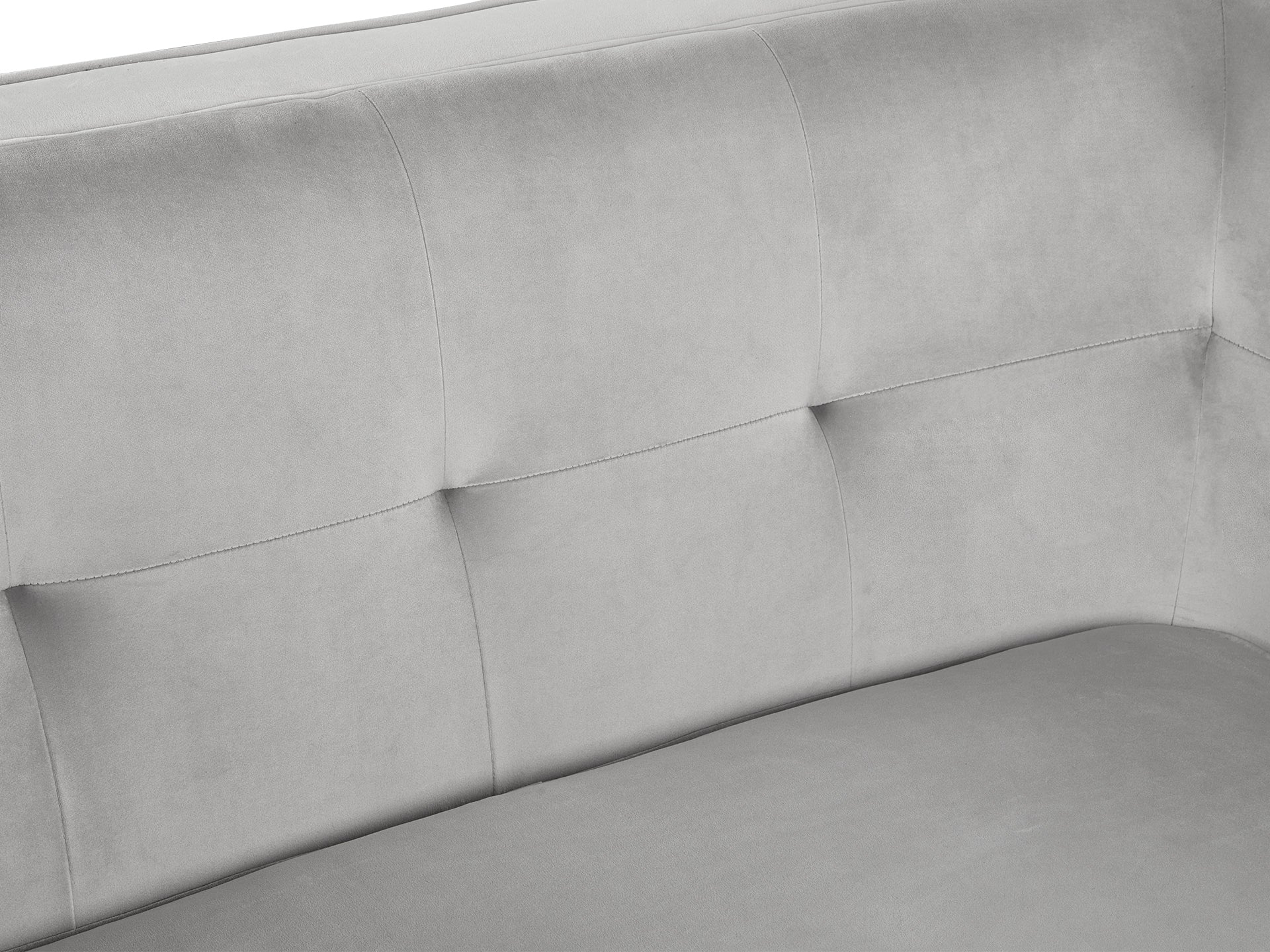 OSLO 2 Seater Velvet Sofa - LIGHT GREY - Image 7