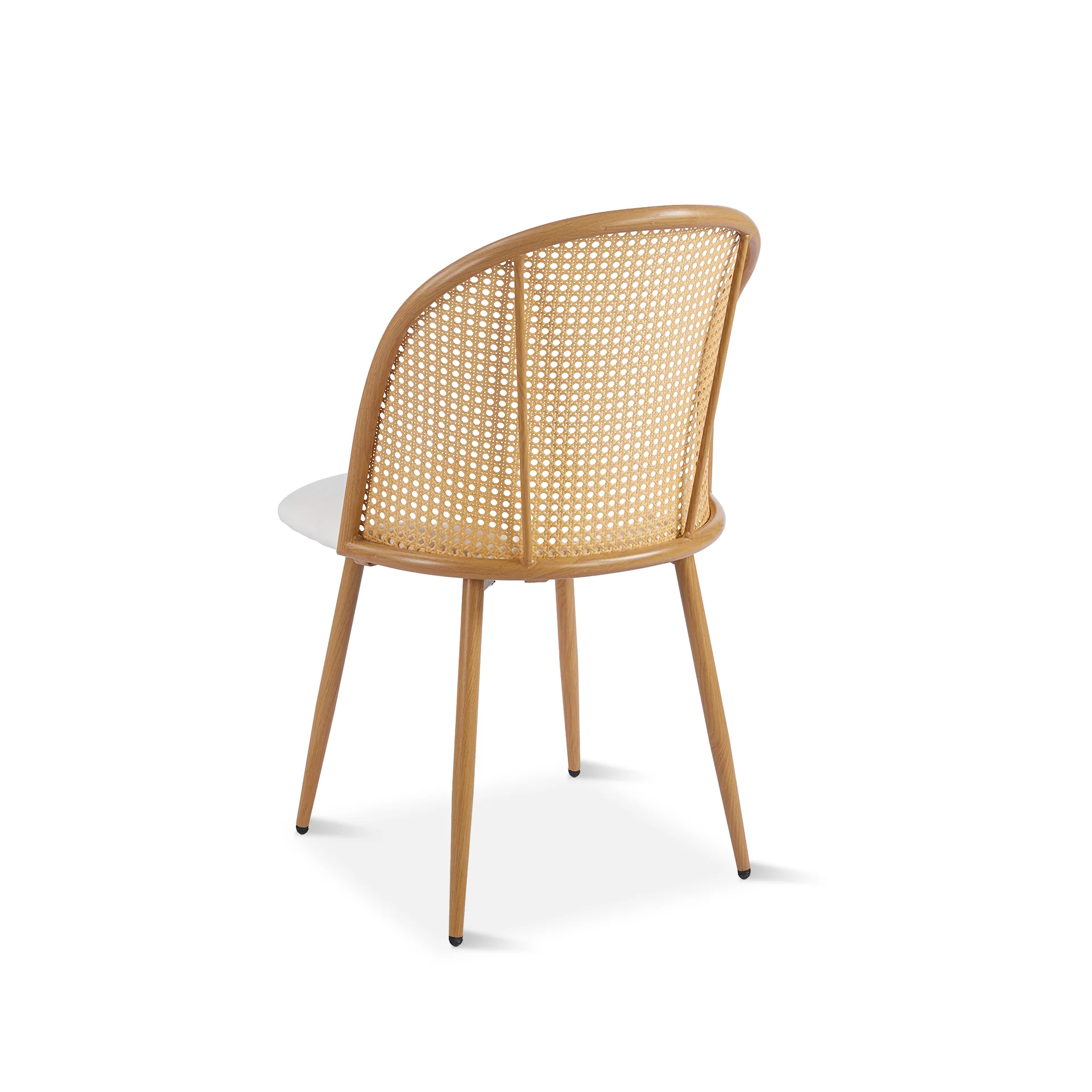 Palm Flannel Dining Chair - Set Of 4 - Beige - Image 10