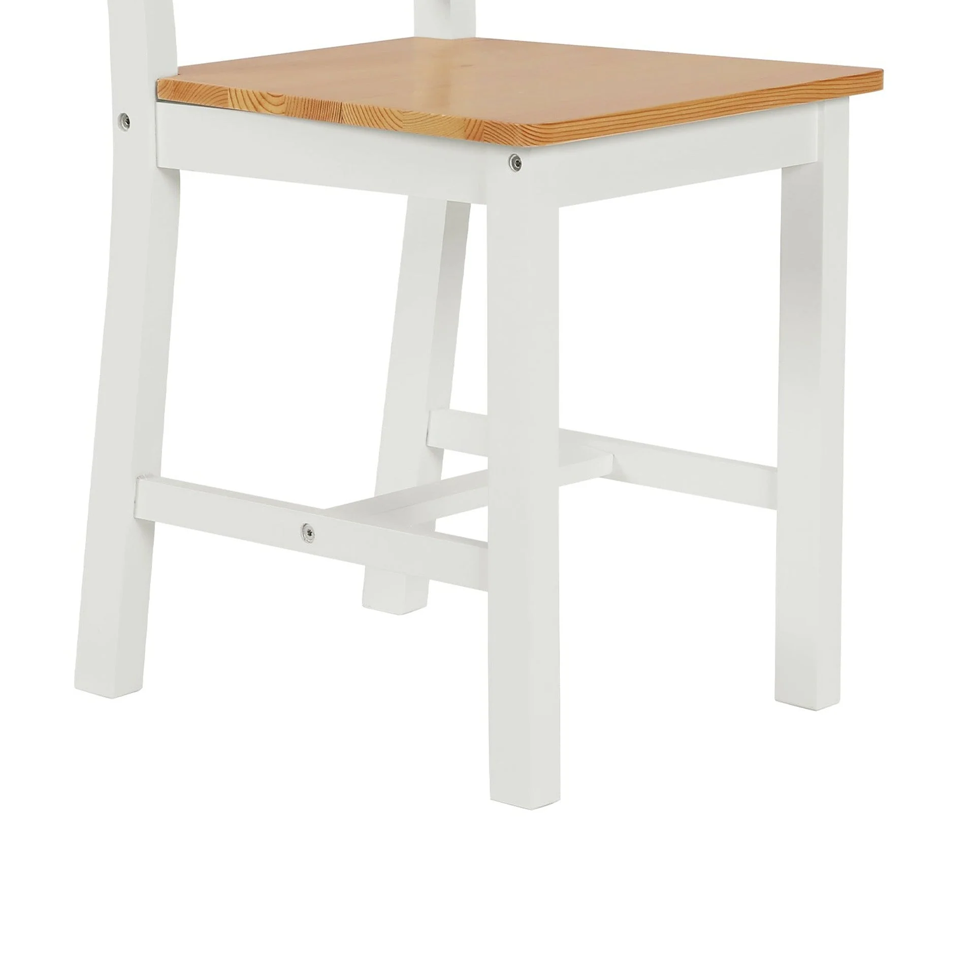 Palomo Pine Wood 5 Piece Dining Set - White - Image 12