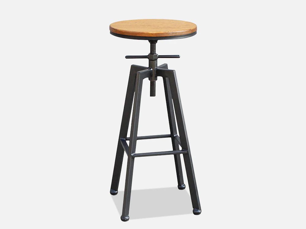 Pax Industrial Swivel Bar Stool - Oak - Image 3