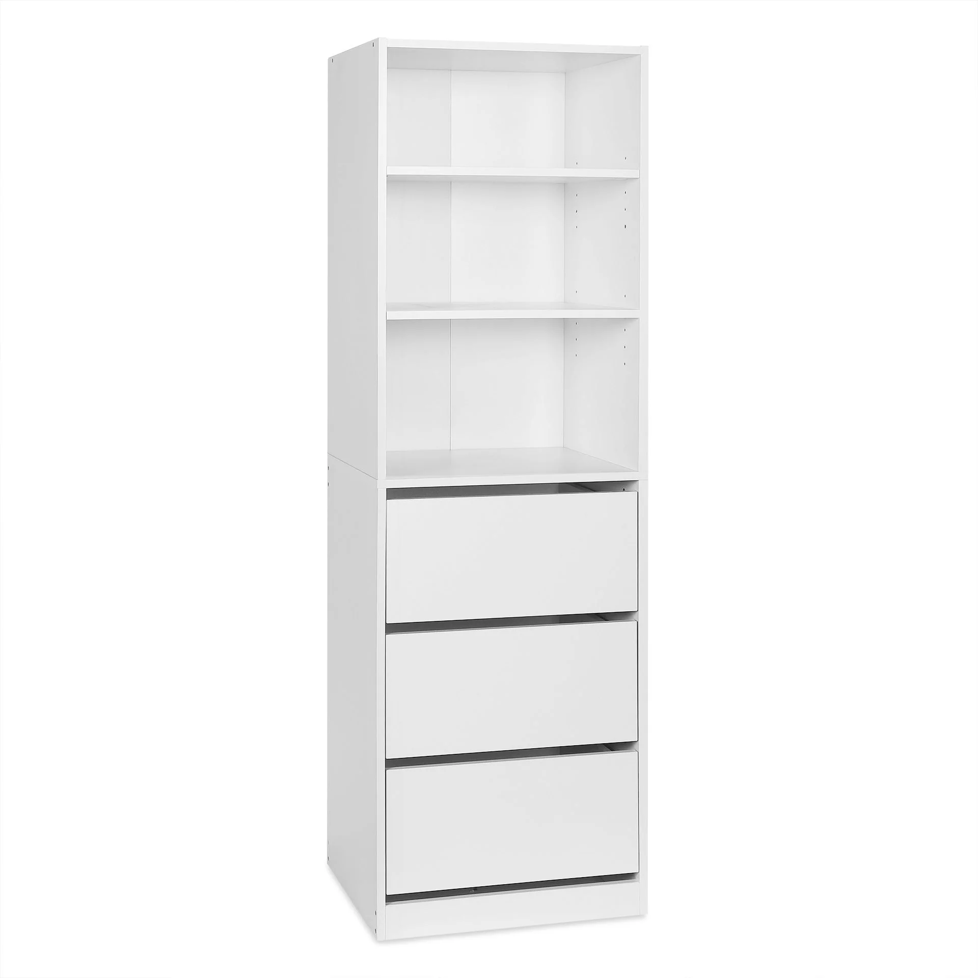 Payette 3 Drawer & Shelf Wardrobe - White - Image 7