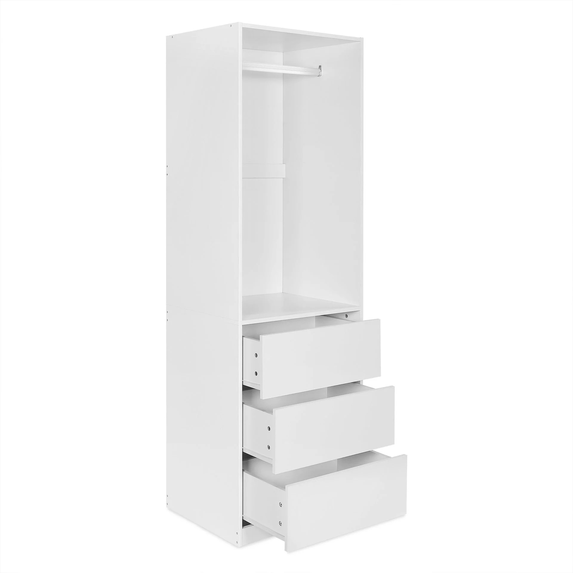 Payette 3 Drawer Wardrobe - White - Image 9