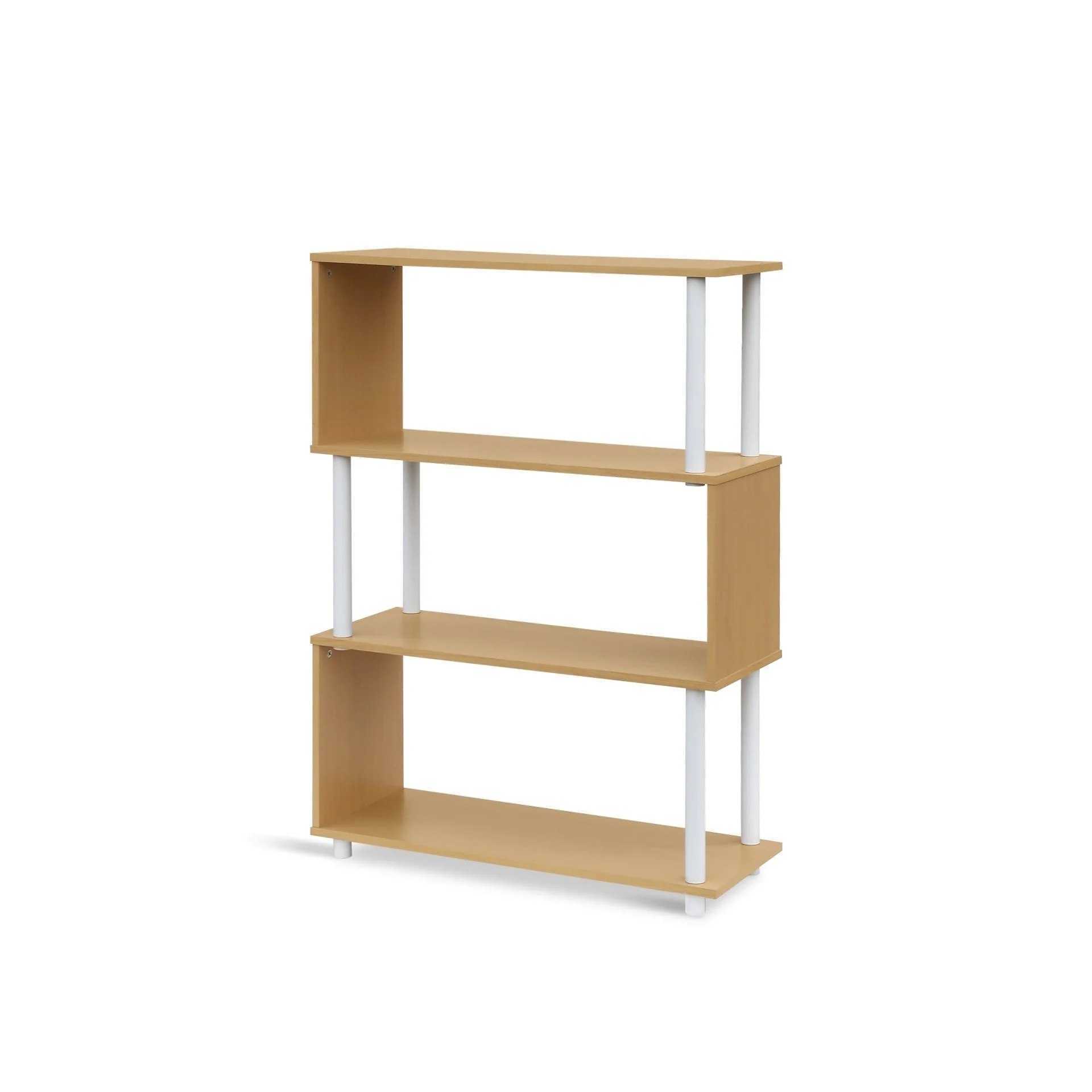 Petone 4 Tier Flexi Storage Rack - Maple + White - Image 4