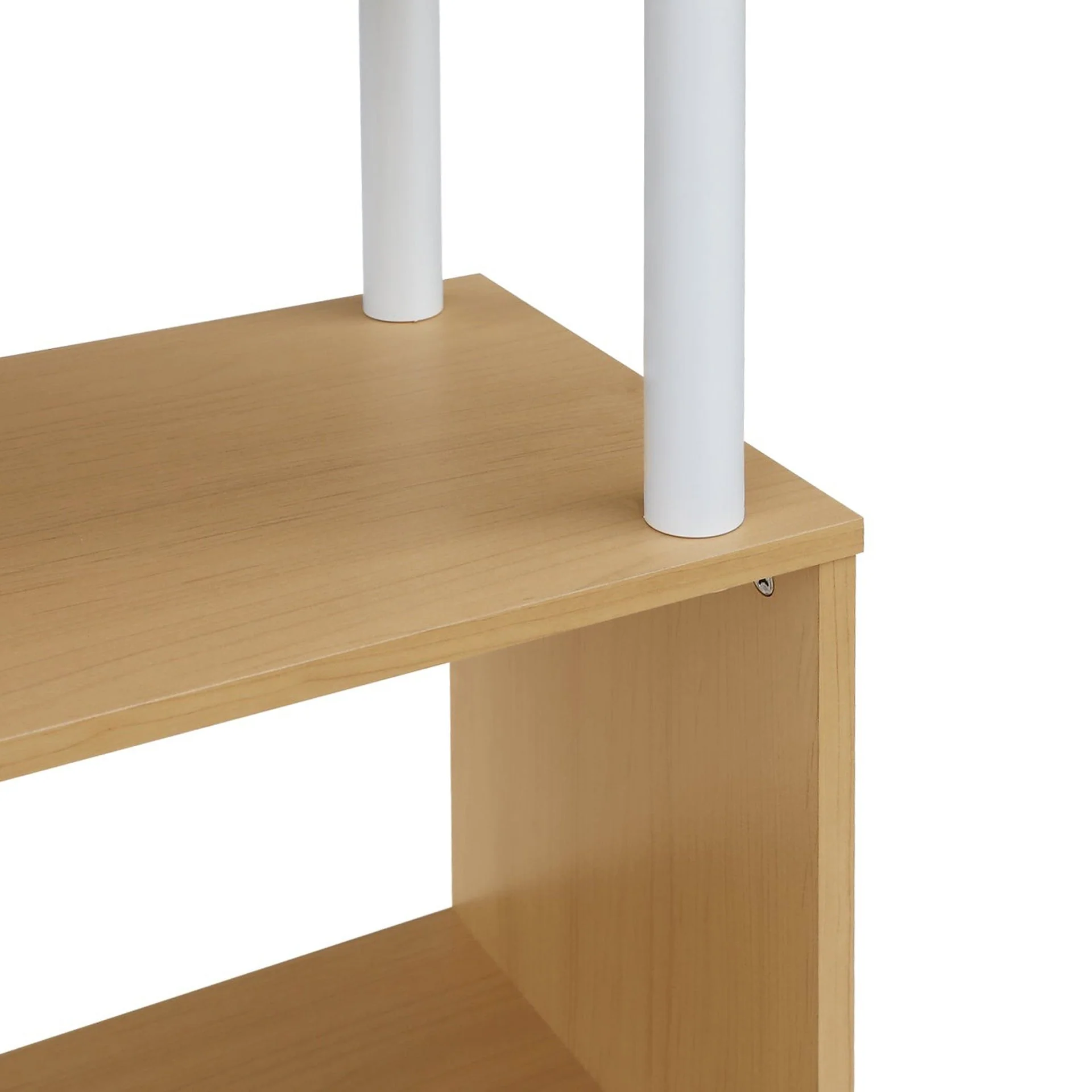 Petone 4 Tier Flexi Storage Rack - Maple + White - Image 6