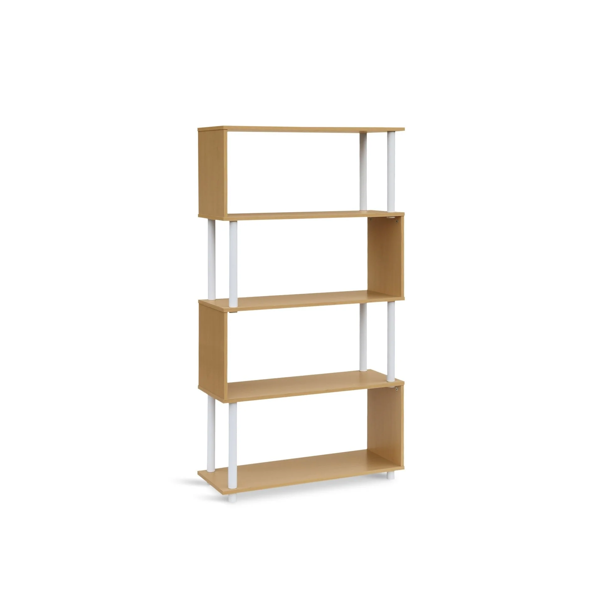Petone 5 Tier Flexi Storage Rack - Maple + White - Image 5