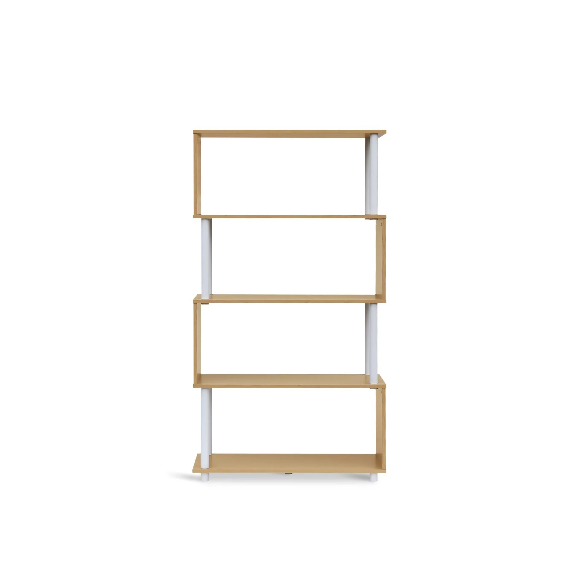 Petone 5 Tier Flexi Storage Rack - Maple + White - Image 6
