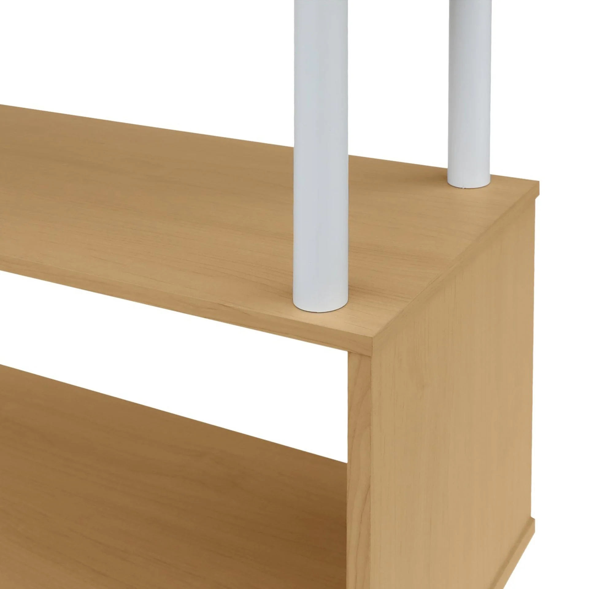 Petone 5 Tier Flexi Storage Rack - Maple + White - Image 8