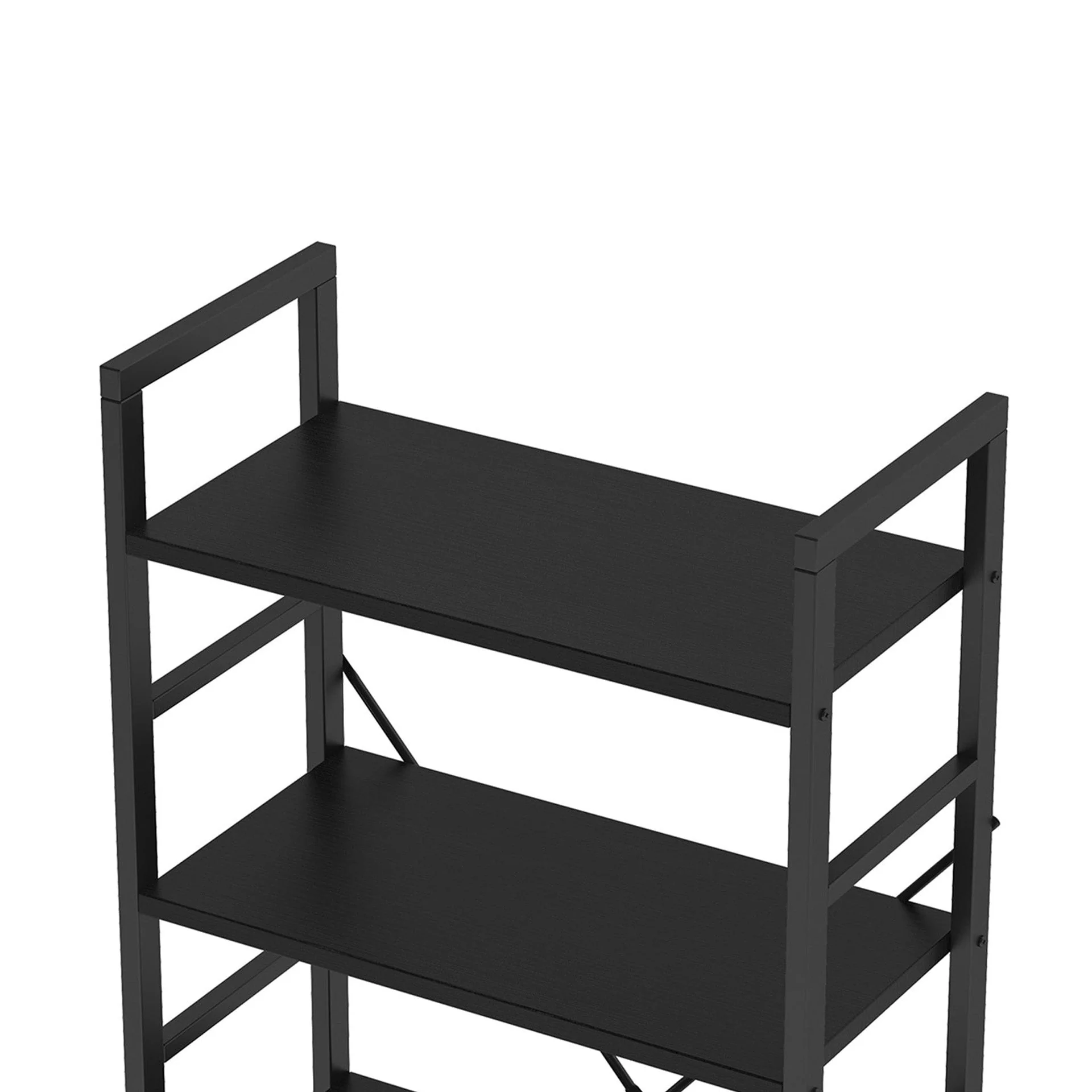 Poroti 5 Tier Bookshelf Storage Shelf - Black - Image 8