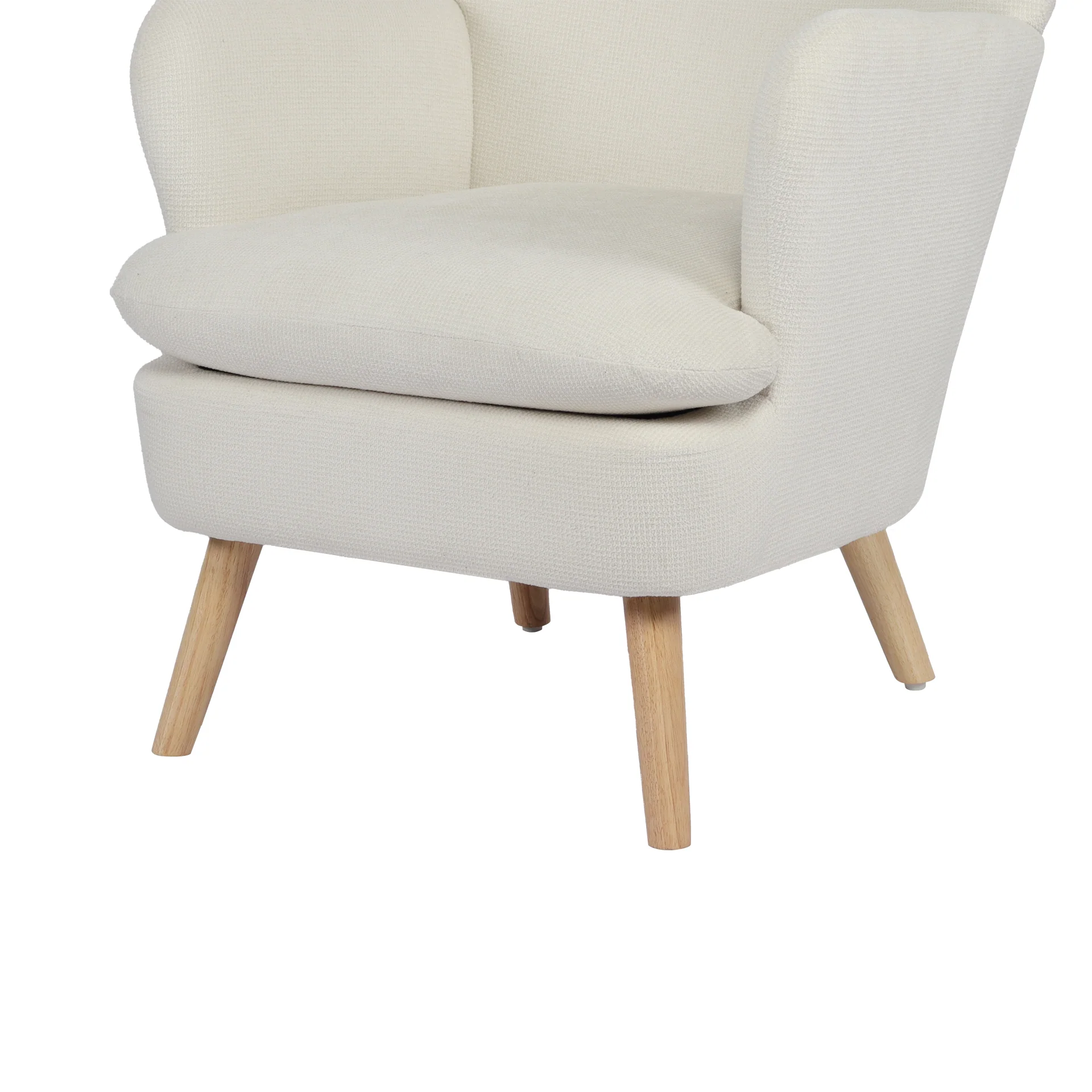 Puff Linen Armchair - White - Image 12
