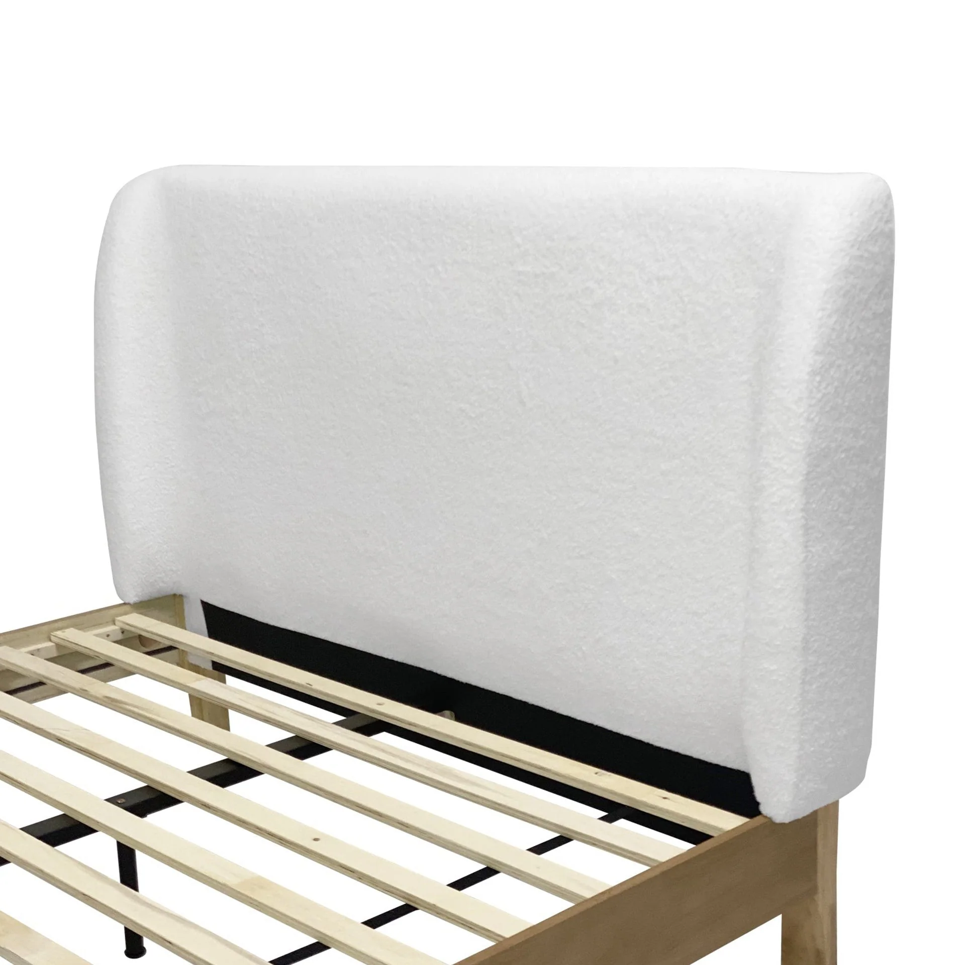 Queena Queen Bed Frame - Cream - Image 3