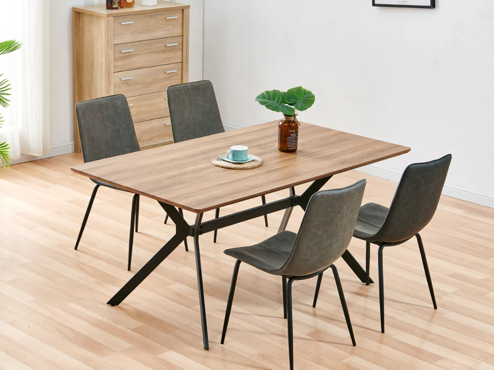 ROWAN 4PCS Dining Chair - DARK GREY - Image 2