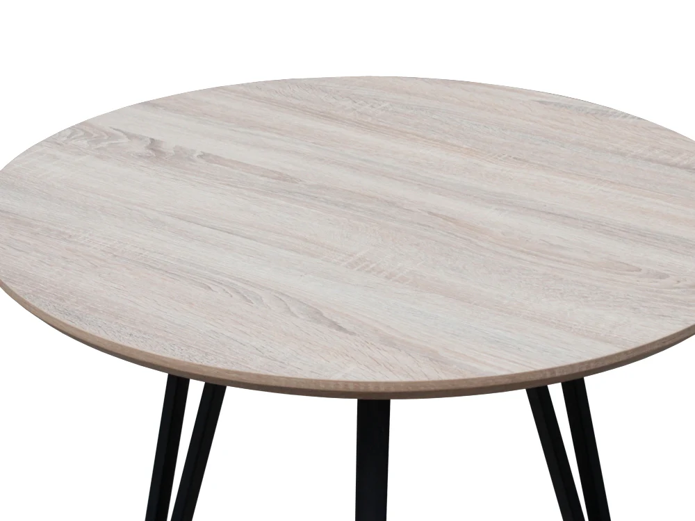 ROYCE Dining Table Round 80x75cm - Oak - Image 4