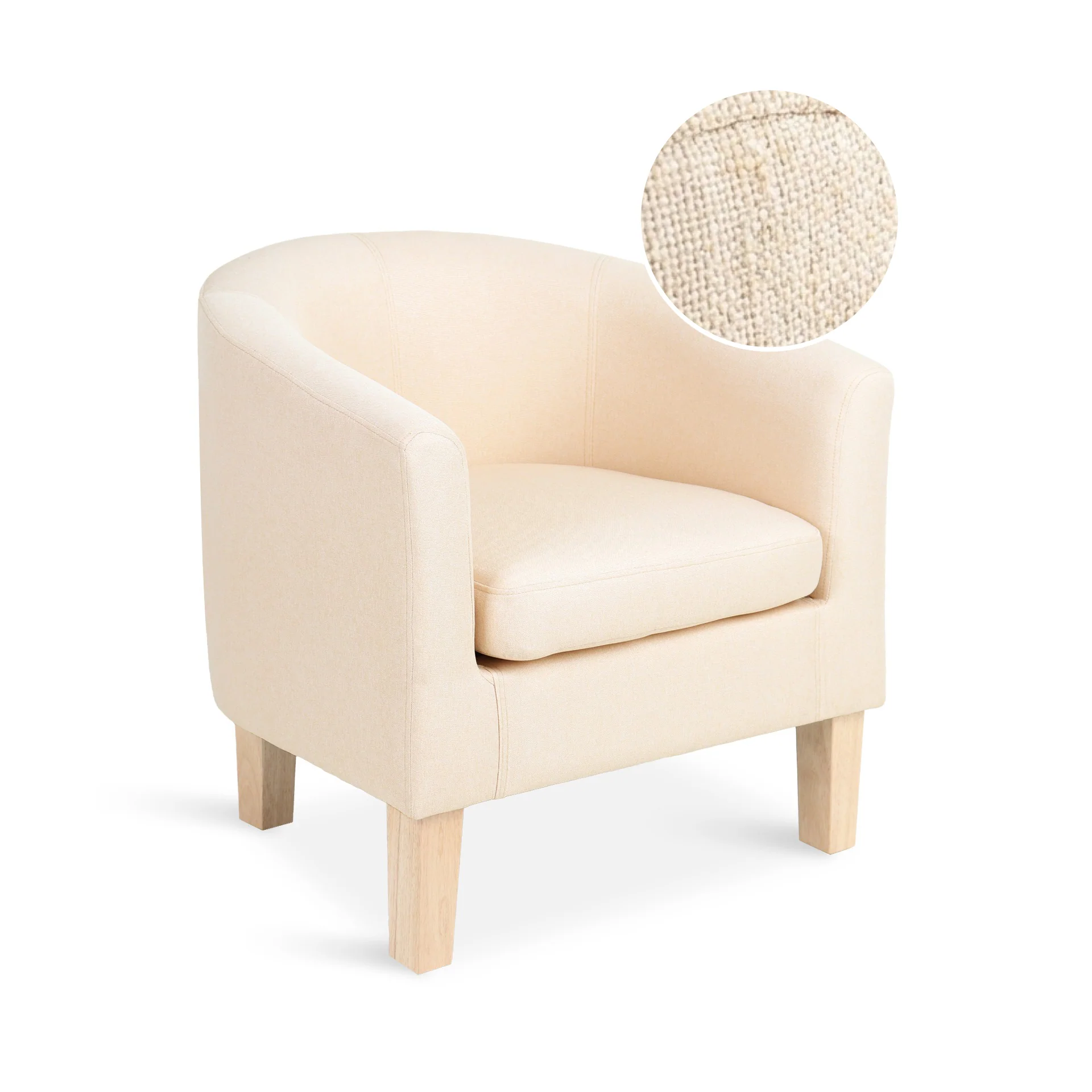 Ryan Tub Armchair - Beige - Image 8