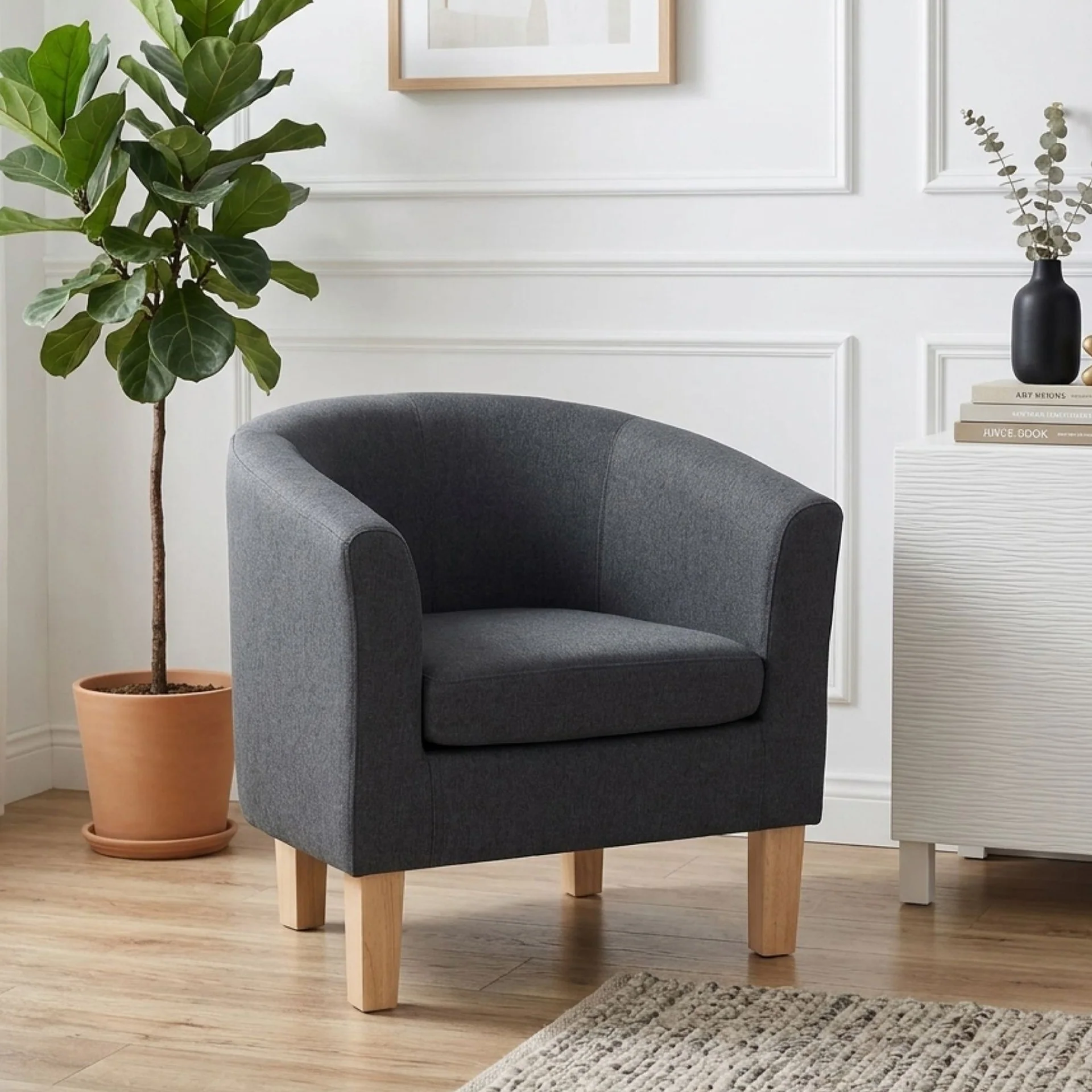 Ryan Tub Armchair - Dark Grey