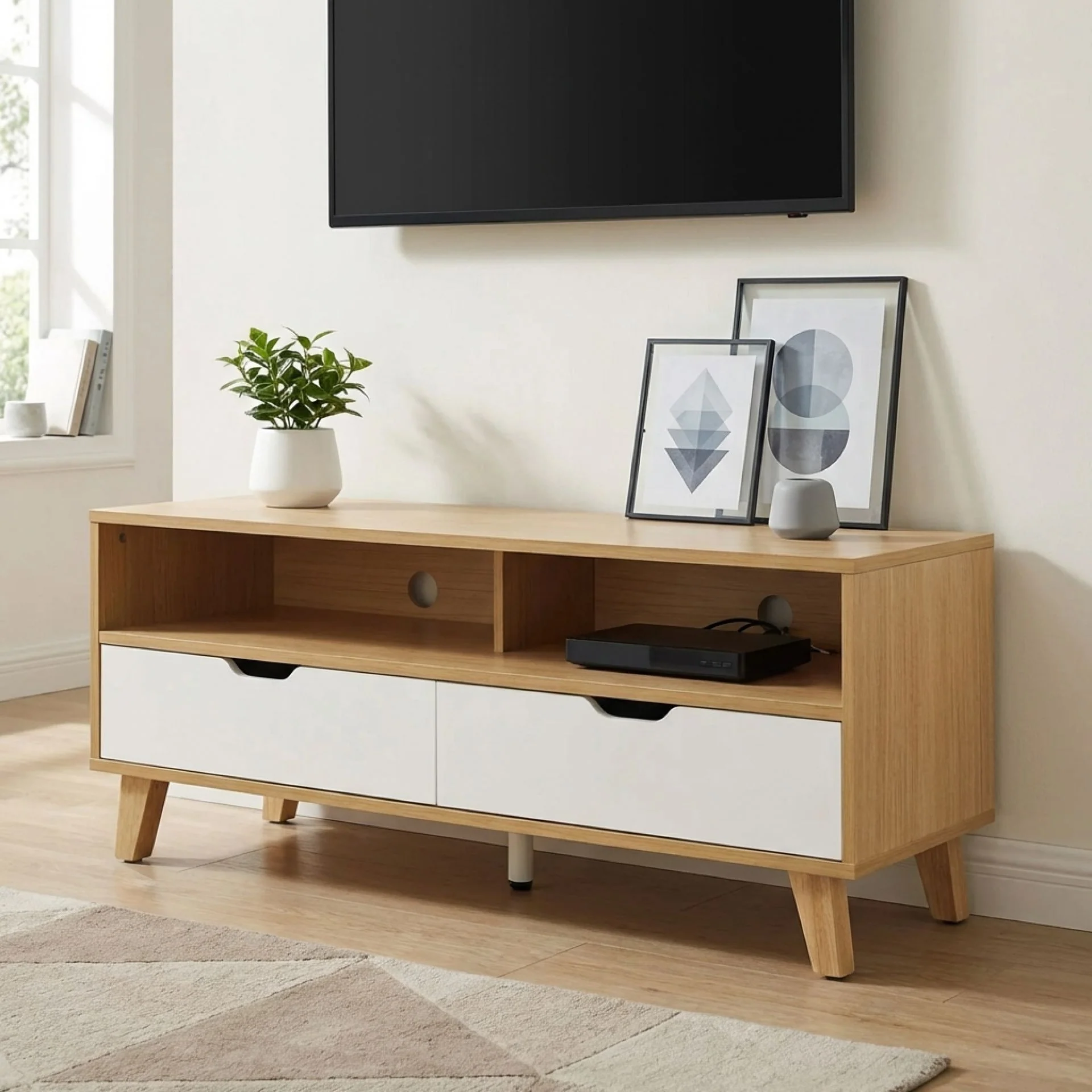 Schertz 1.4m Entertainment Unit - Oak - Image 5