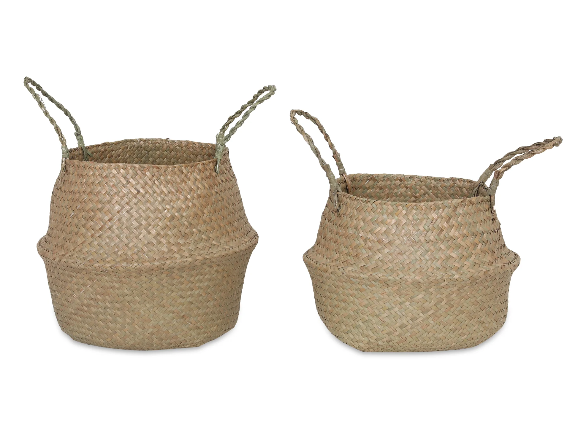 Seagrass Woven Basket Belly Basket - Set of 2 - M/L - Image 3