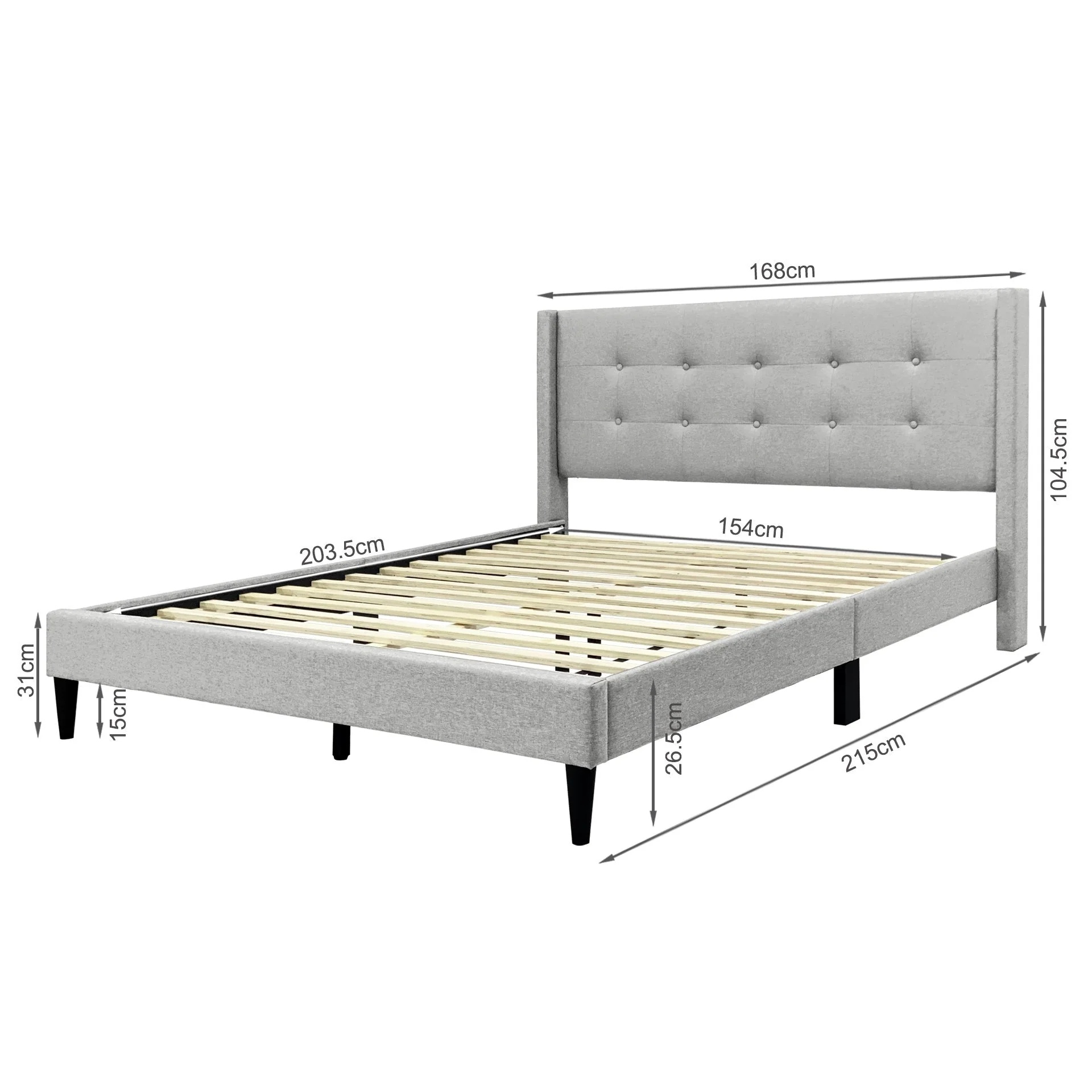 Sealy Queen Bed Frame - Silver - Image 10