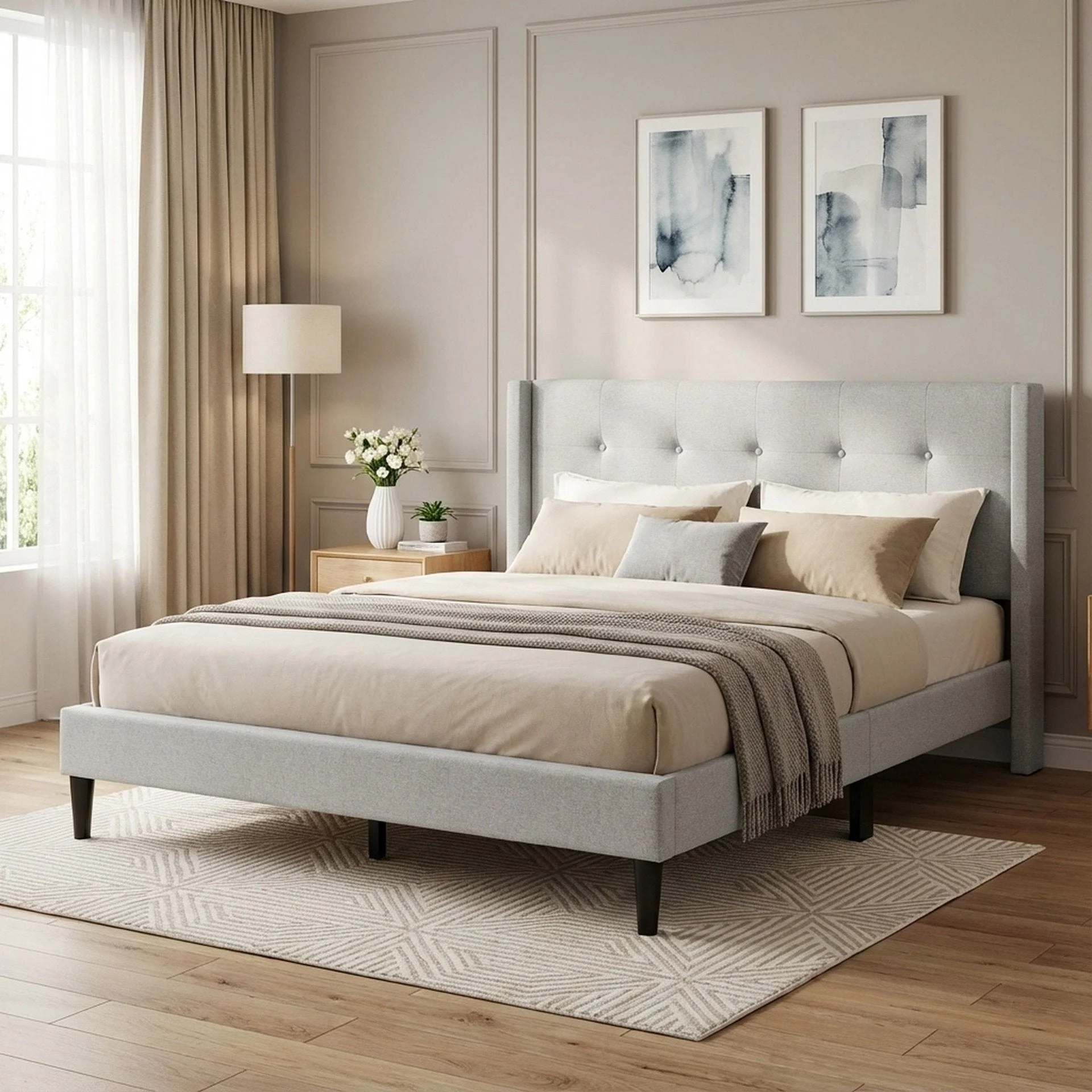 Sealy Queen Bed Frame - Silver - Image 3