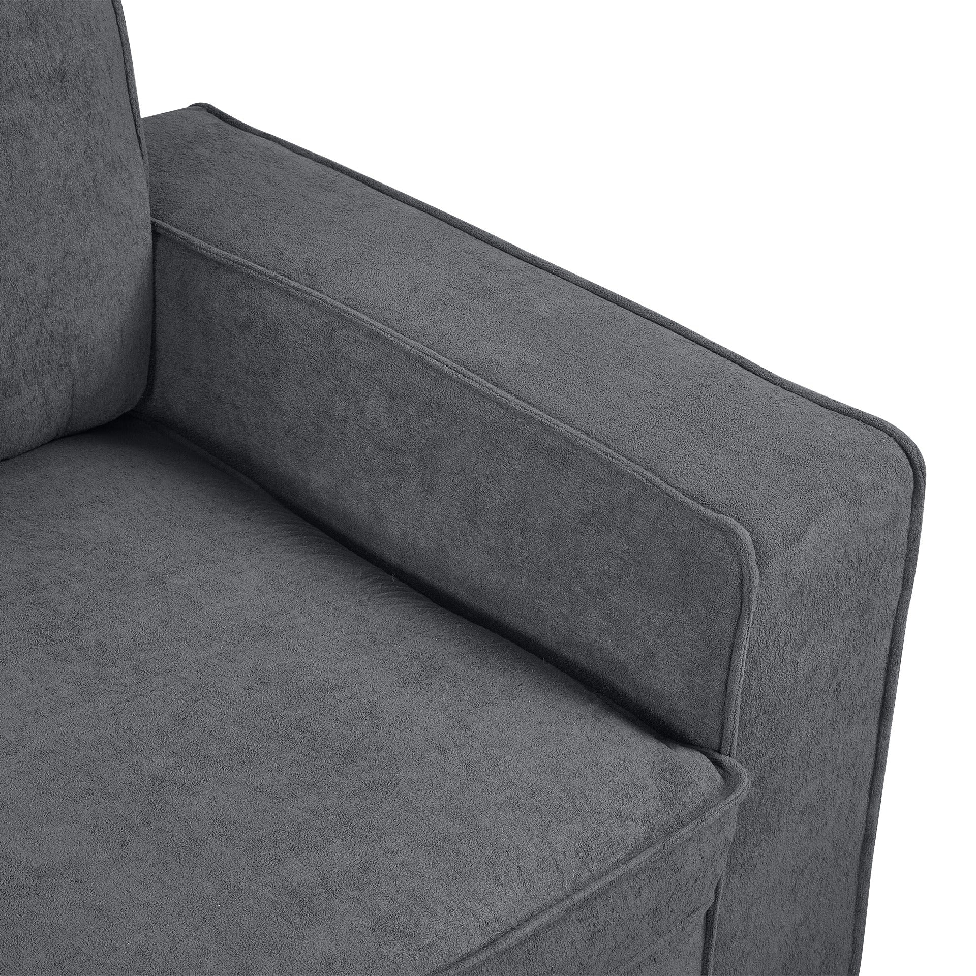 Serene 3 Seater Sofa - Dark Grey - Image 9