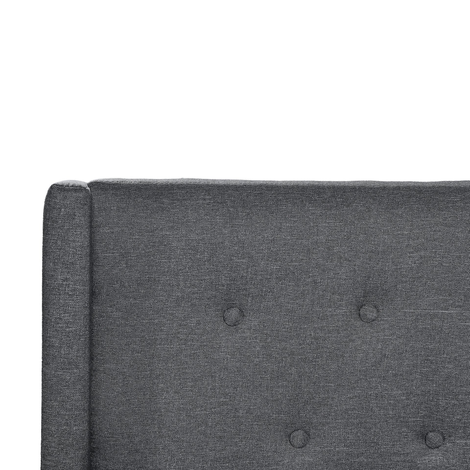 Sereno Queen Bed Frame with 4 Drawers - Dark Grey - Image 13