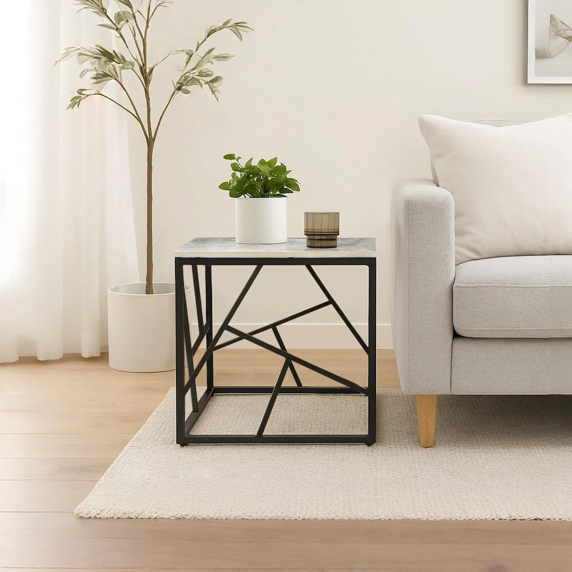 Shane Square Ceramic Coffee Table