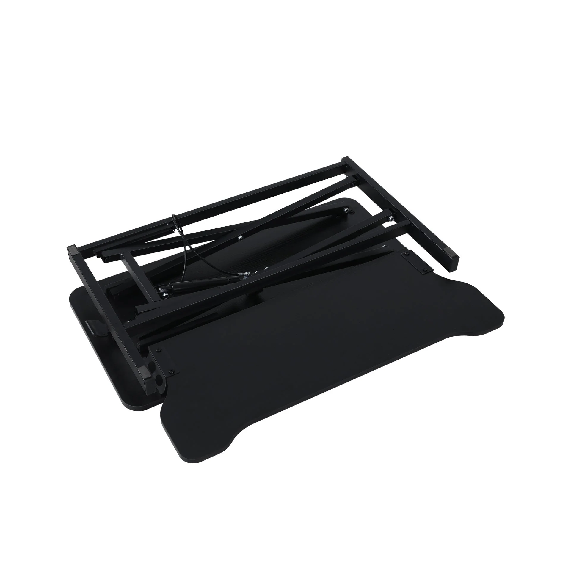 Sit-Stand Desk Converter with Keyboard Tray - Black - Image 11