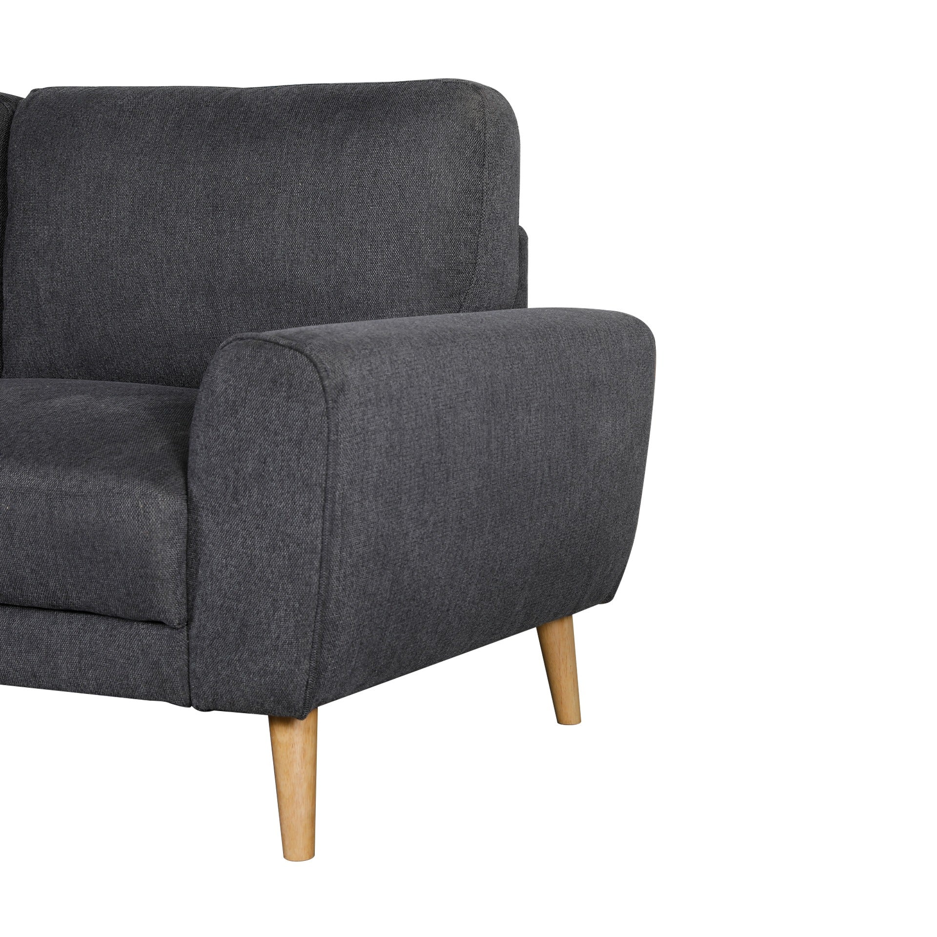 Suki Linen 2 Seater Sofa - Dark Grey - Image 10
