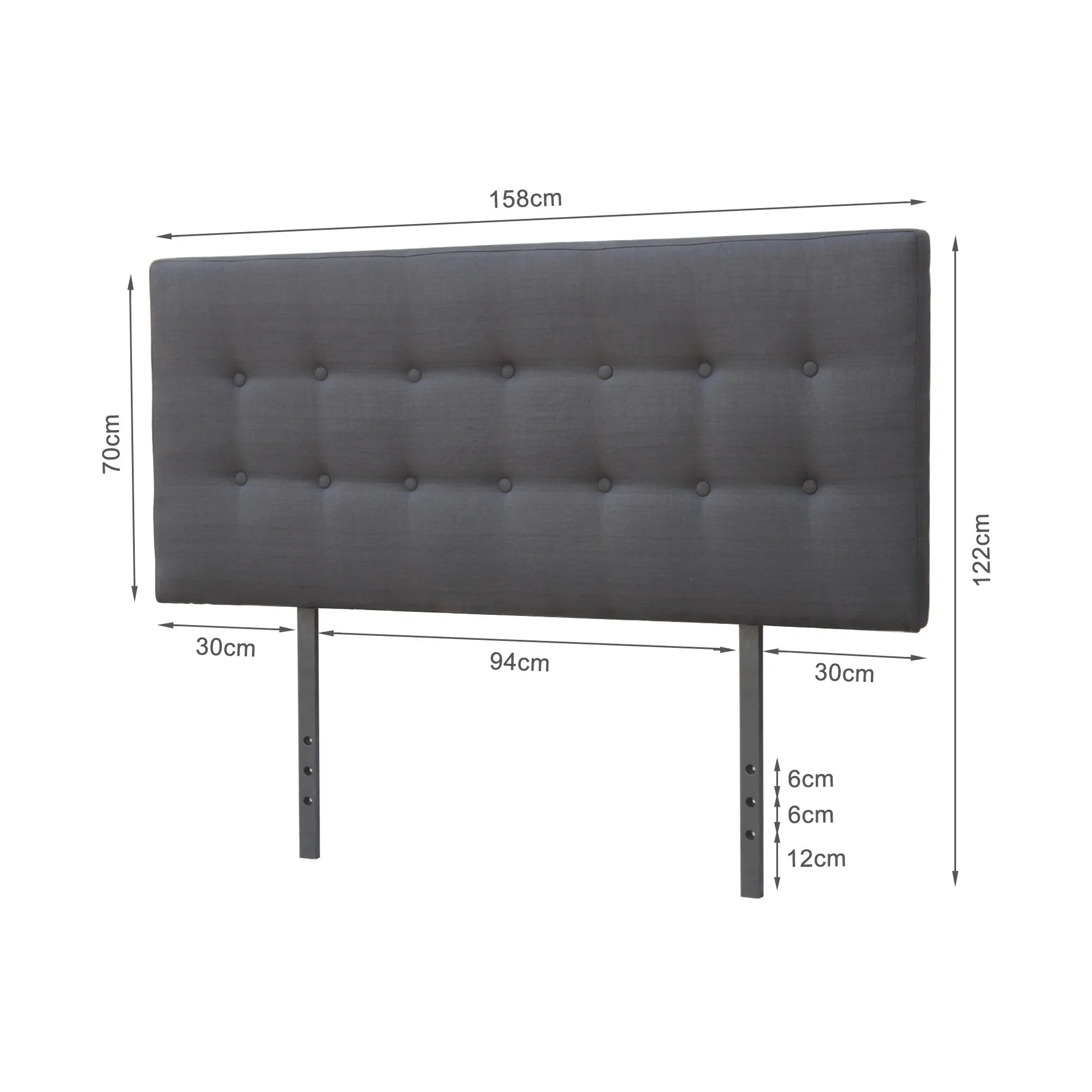 Susan Fabric Upholstered Headboard - Queen - Image 9