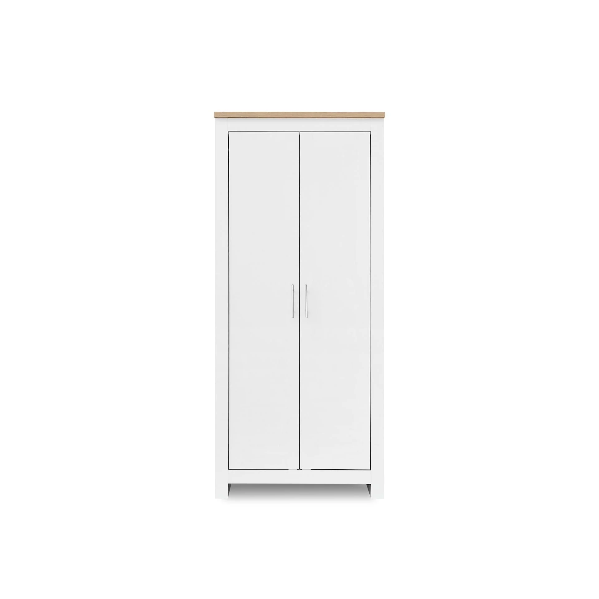 Tegan 2 Door Wardrobe - Light Teak + White - Image 9