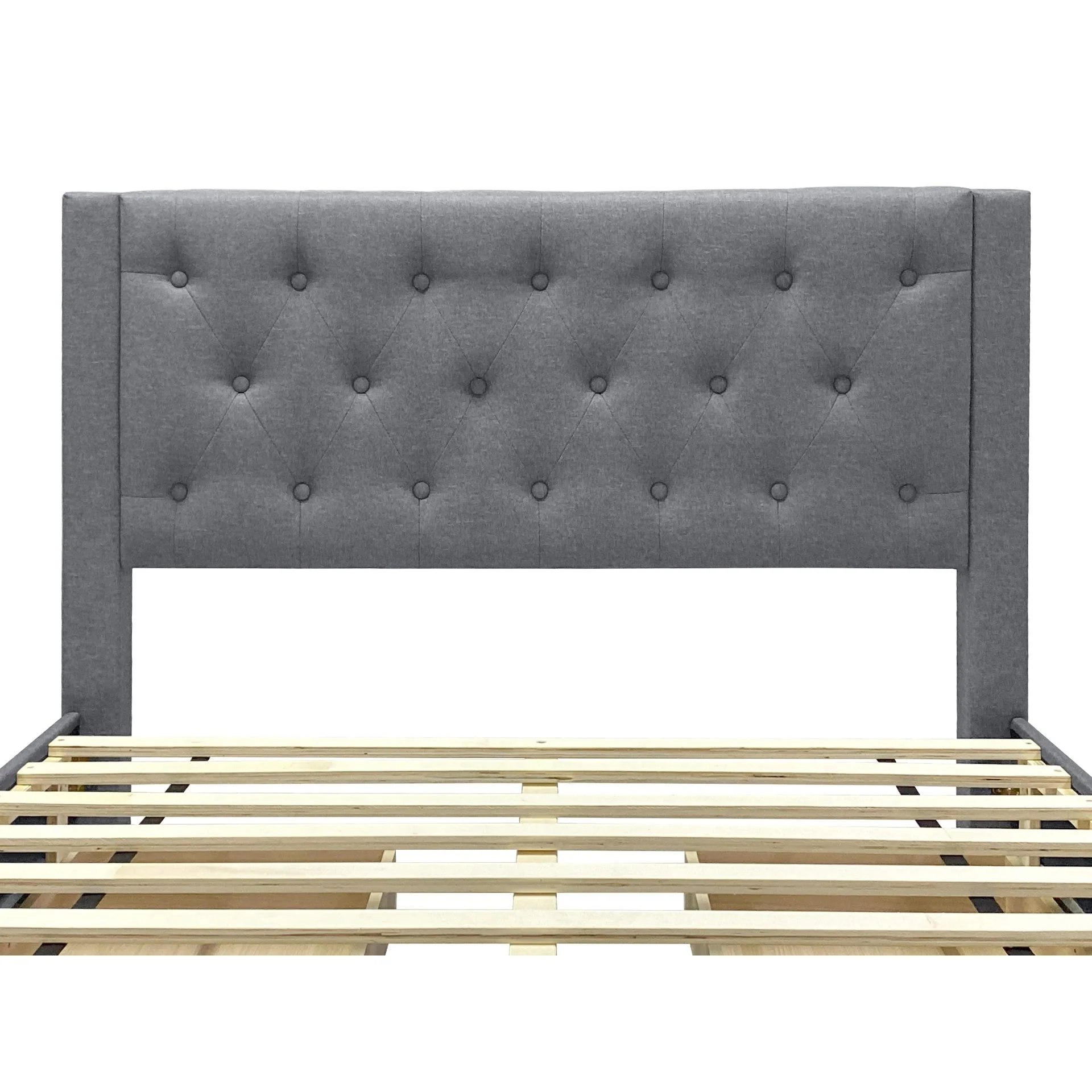 Thornton Double Fabric Bed Frame with 4 Drawers - Light Grey - Image 16