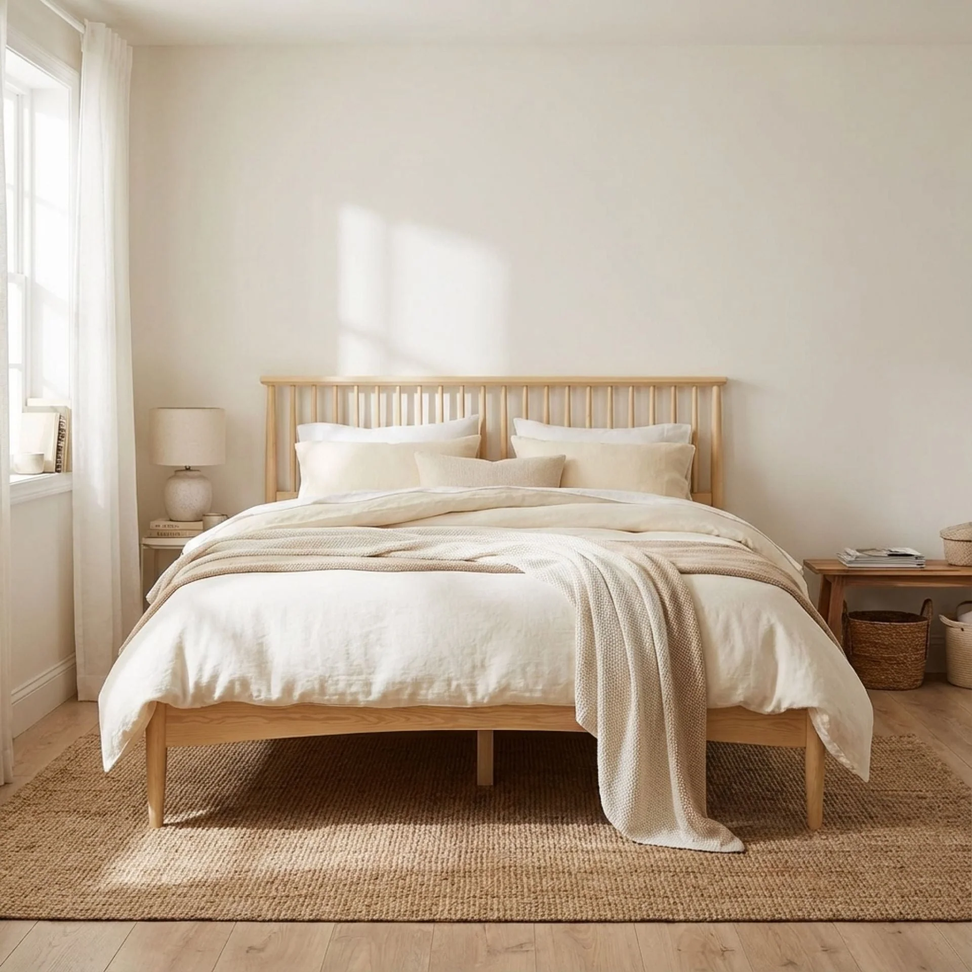 Tolmount King Wooden Bed Frame - Light Oak - Image 2