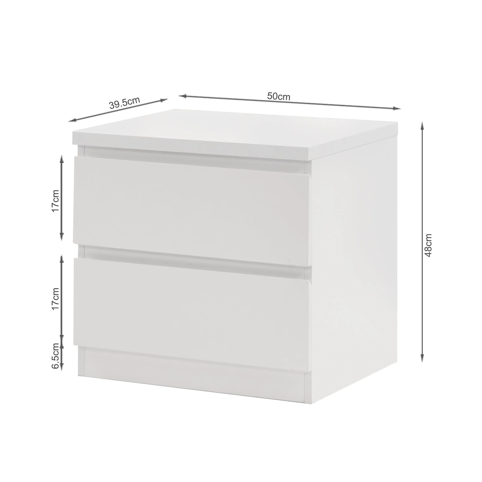 Tongass Wooden Bedside Table - White - Image 15