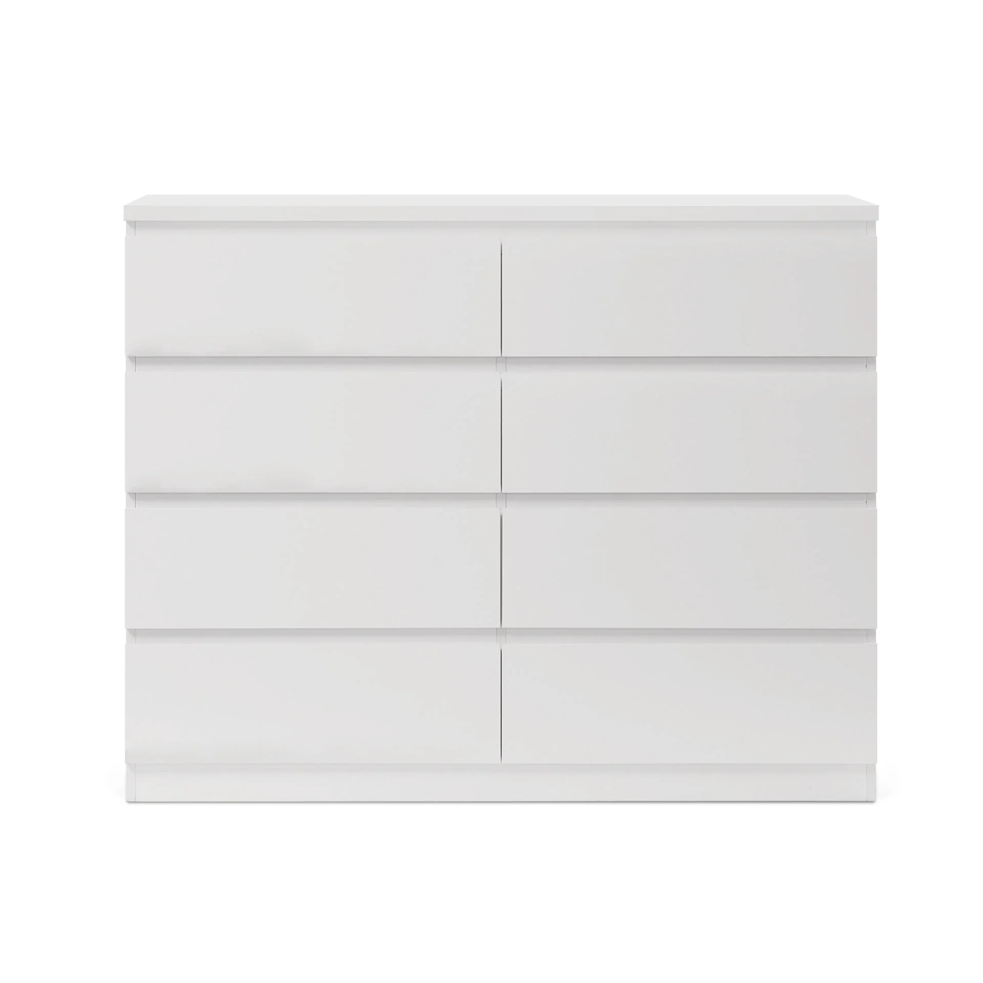 Tongass Wooden Low Boy 8 Drawers - White - Image 9