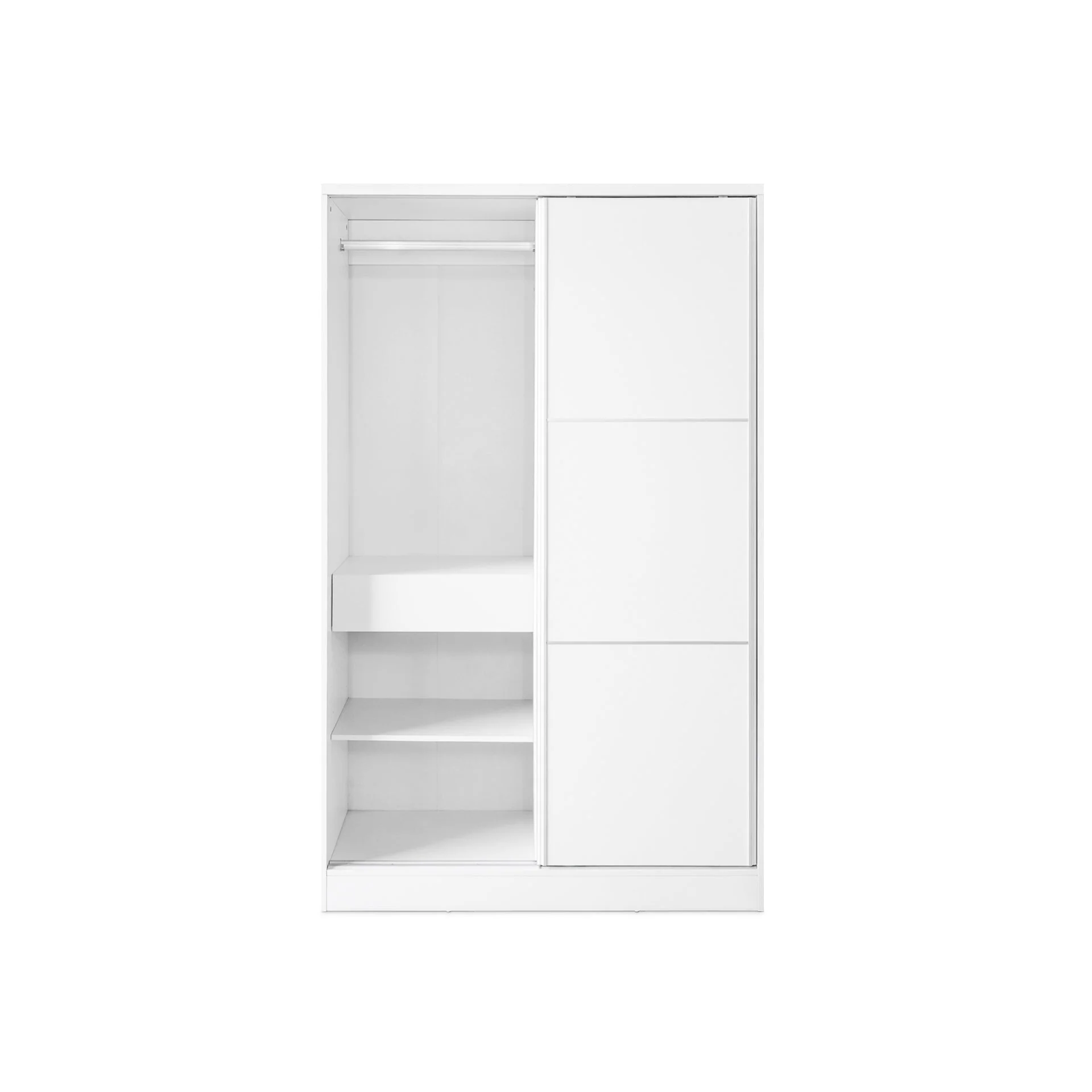 Tonto 120cm Wardrobe With Sliding Doors - White - Image 9