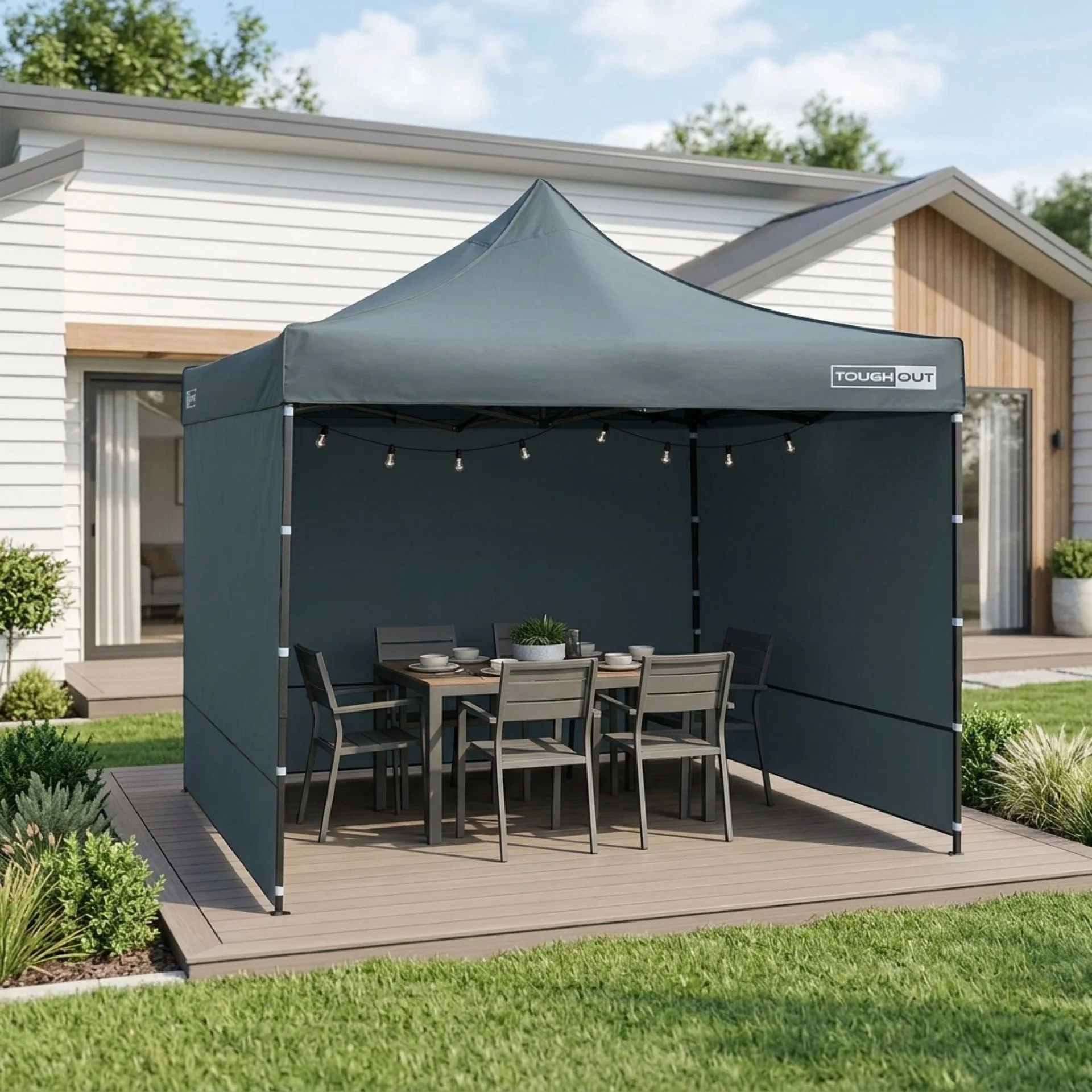 Toughout Breeze Gazebo 3 x 3m - Grey - Image 8