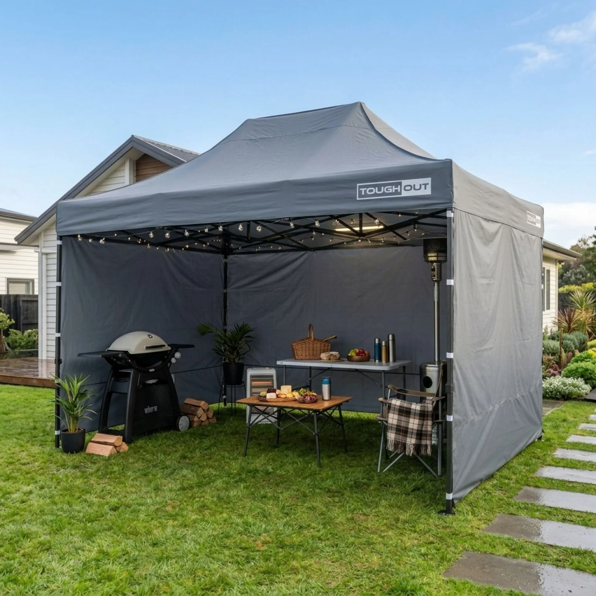 Toughout Breeze Gazebo 3 x 4.5m - Grey - Image 10