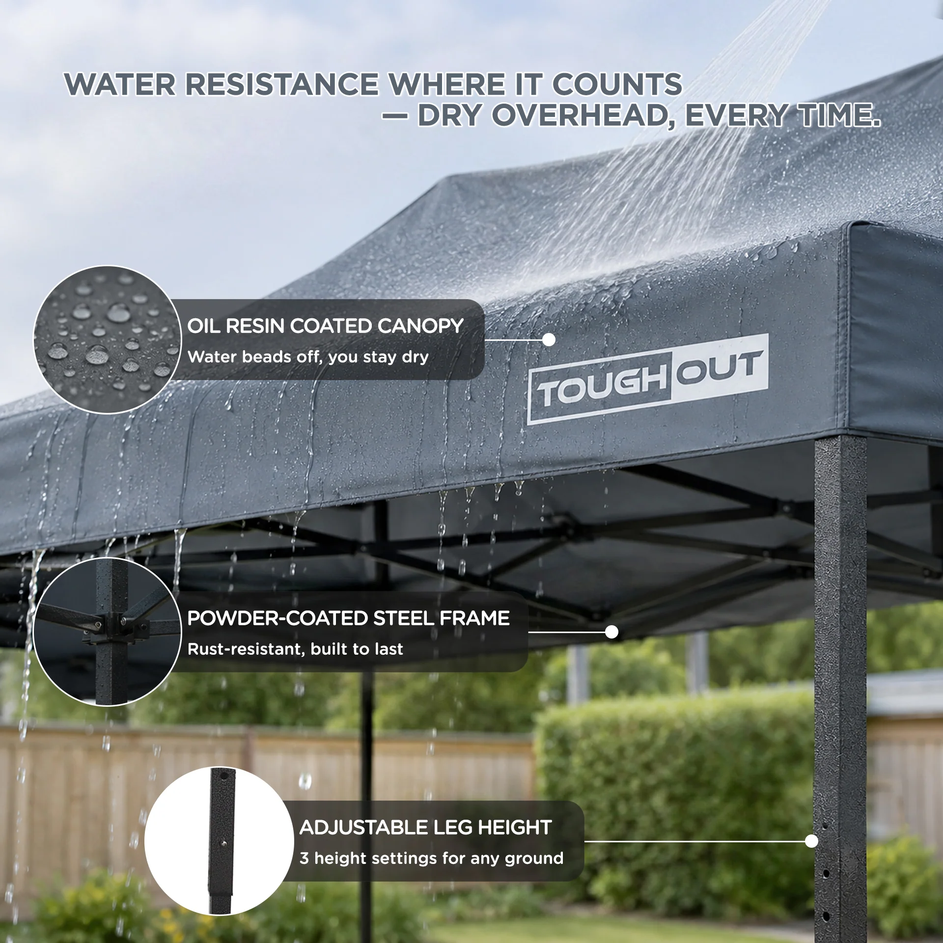 Toughout Breeze Gazebo 3 x 4.5m - Grey - Image 4