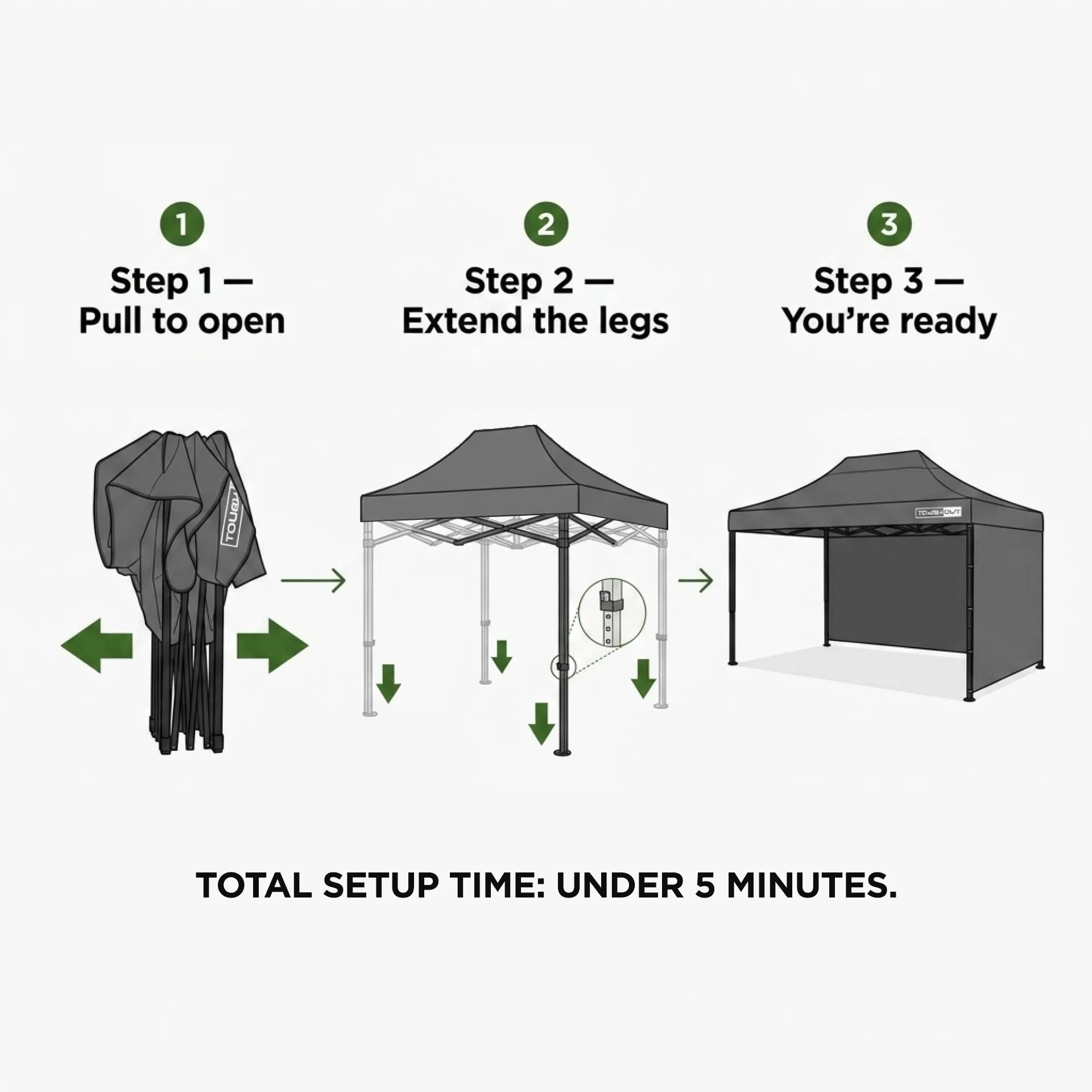 Toughout Breeze Gazebo 3 x 4.5m - Grey - Image 5