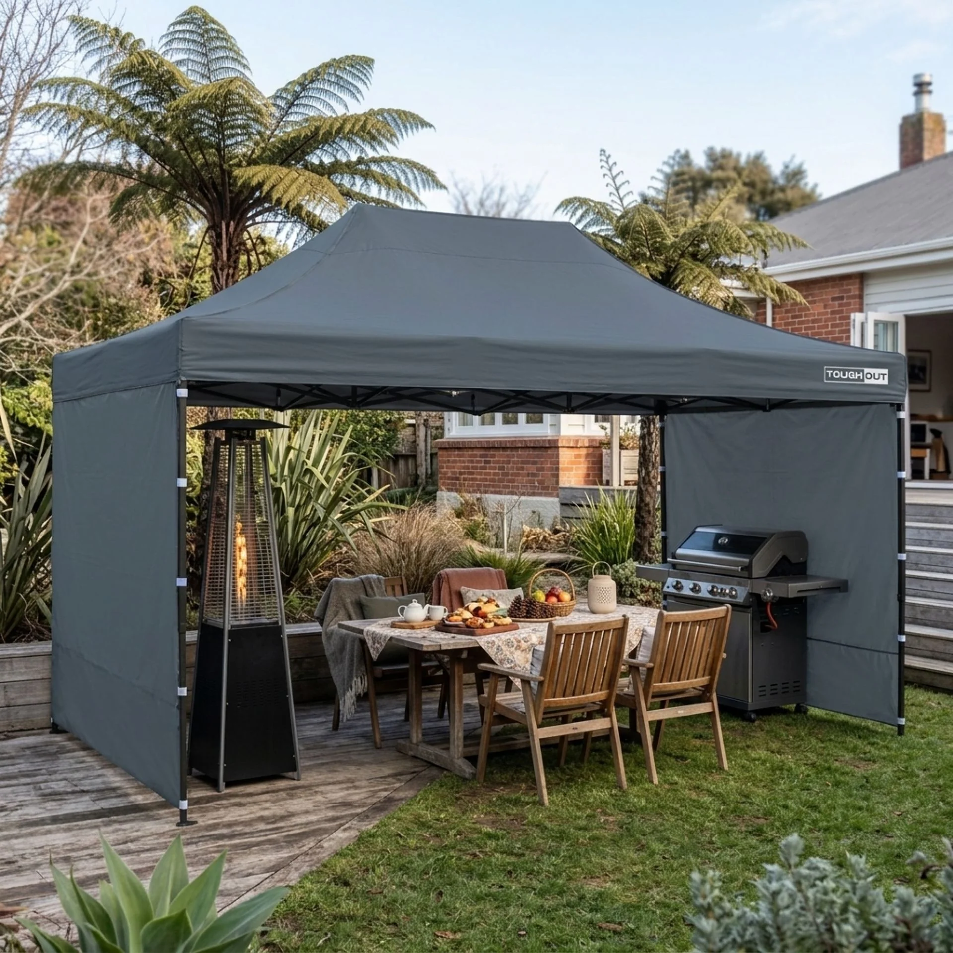 Toughout Breeze Gazebo 3 x 4.5m - Grey - Image 8