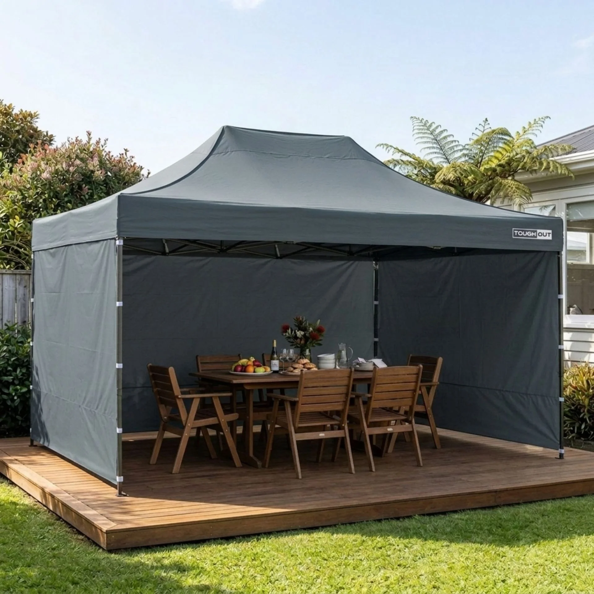 Toughout Breeze Gazebo 3 x 4.5m - Grey - Image 9
