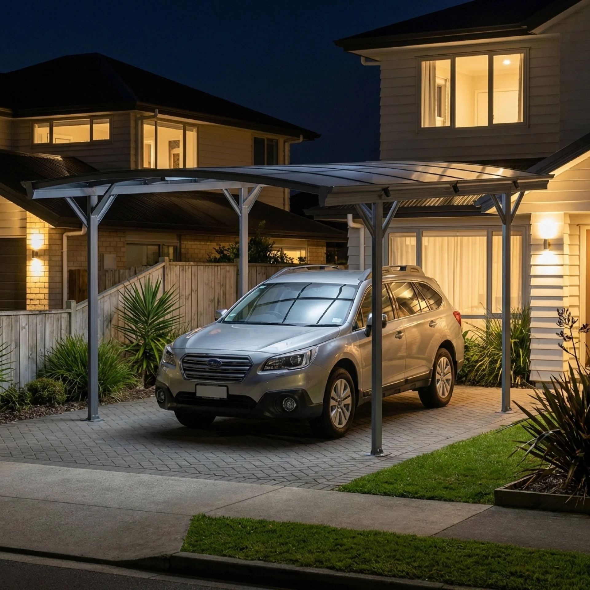 Toughout Patio Carport Canopy Curved Roof 3.6m x 3m - Image 2