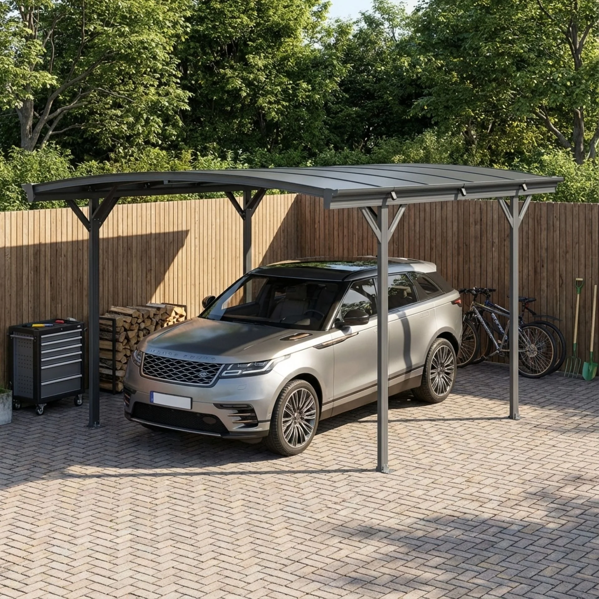 Toughout Patio Carport Canopy Curved Roof 3.6m x 3m - Image 7