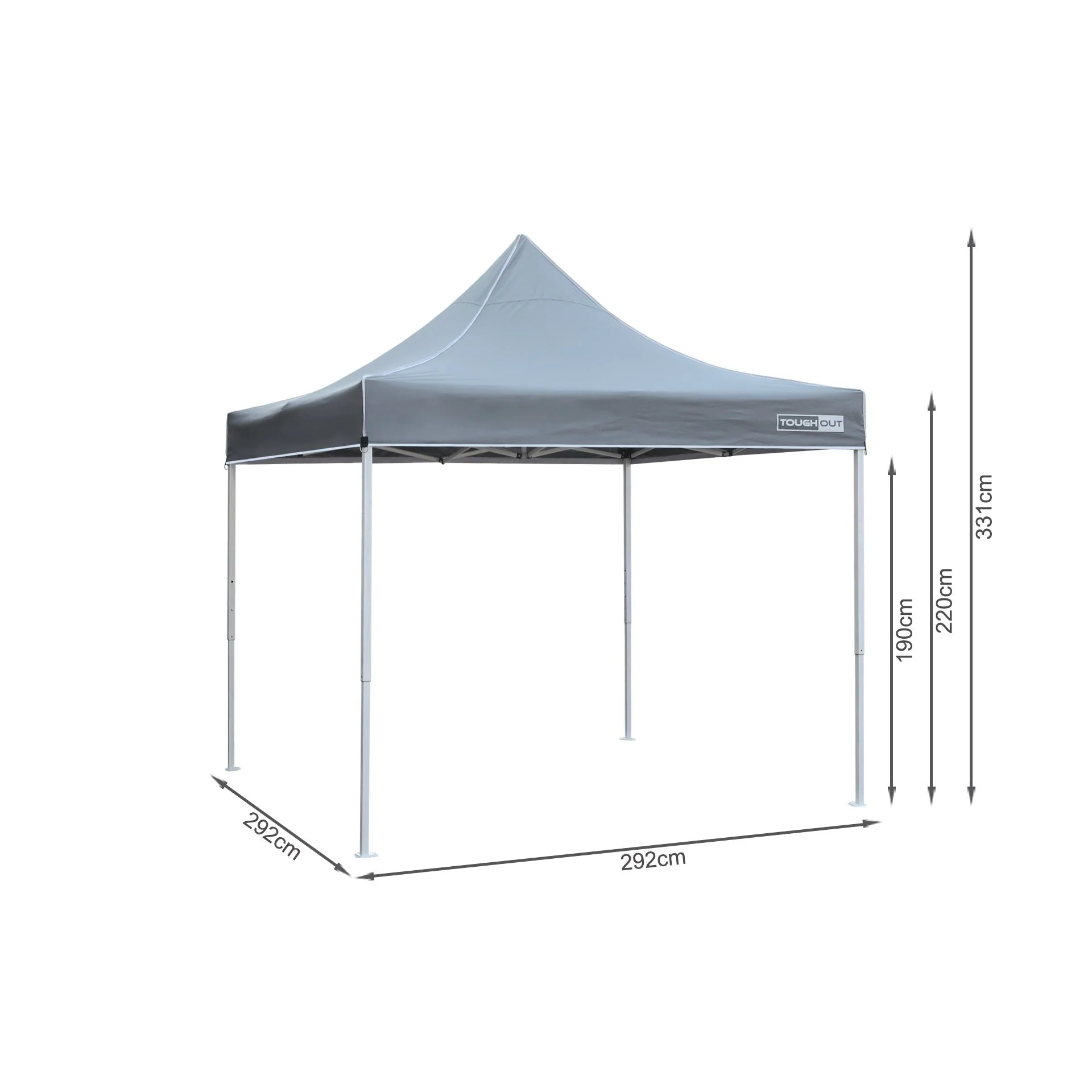 Toughout Thunderstorm Gazebo 3 x 3m - Grey - Image 17