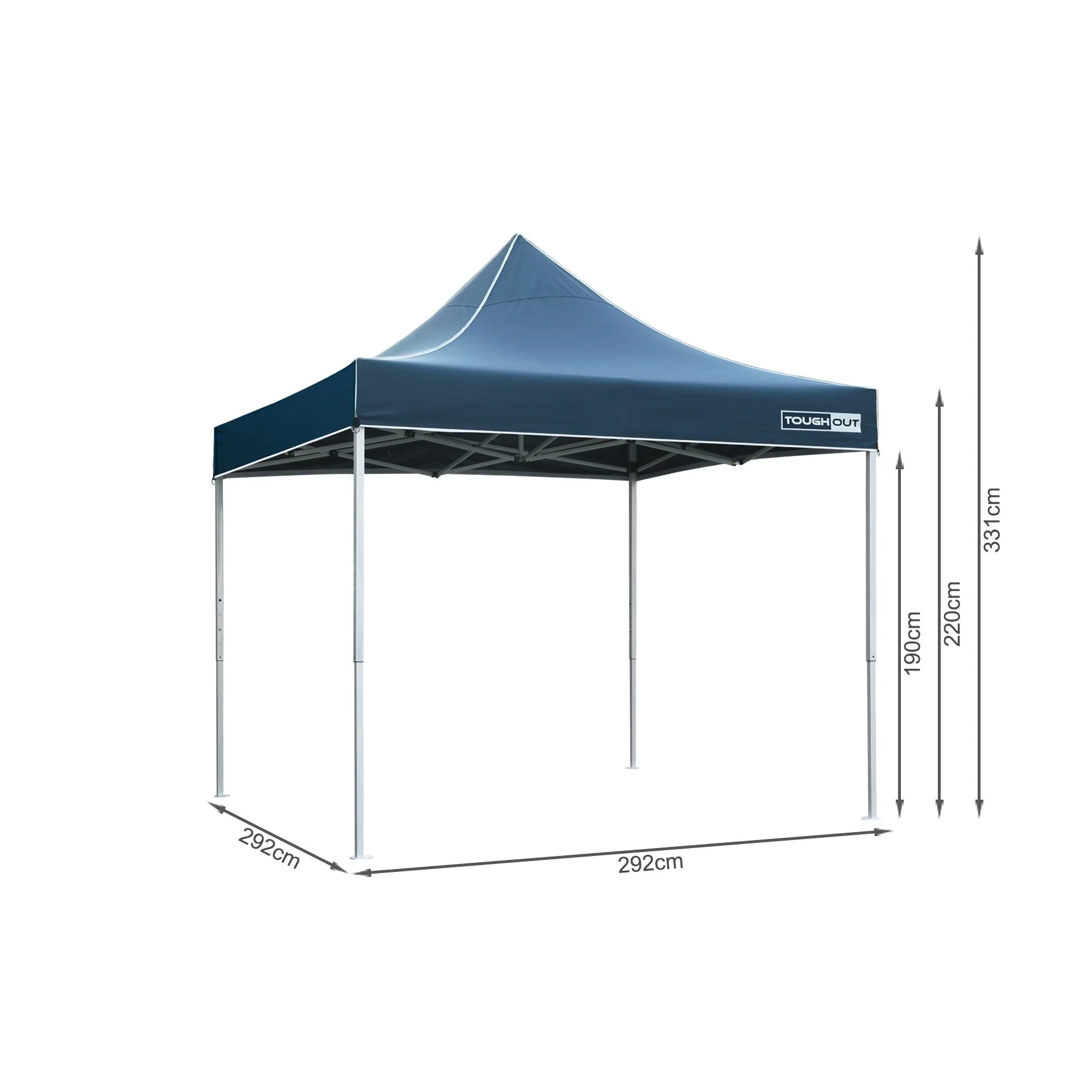 Toughout Thunderstorm Gazebo 3 x 3m - Navy - Image 17